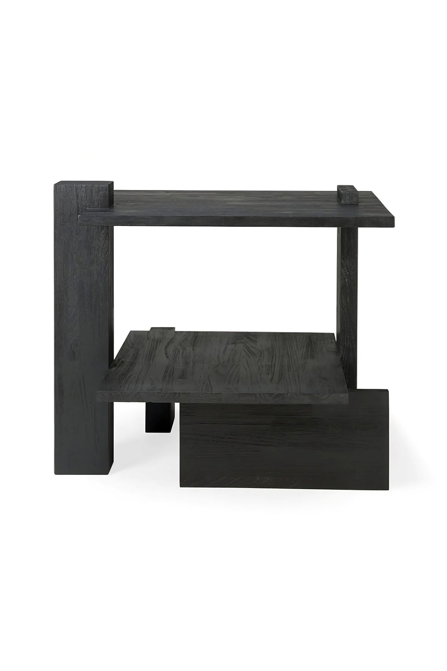 Black Teak Architectural Side Table | Ethnicraft Abstract