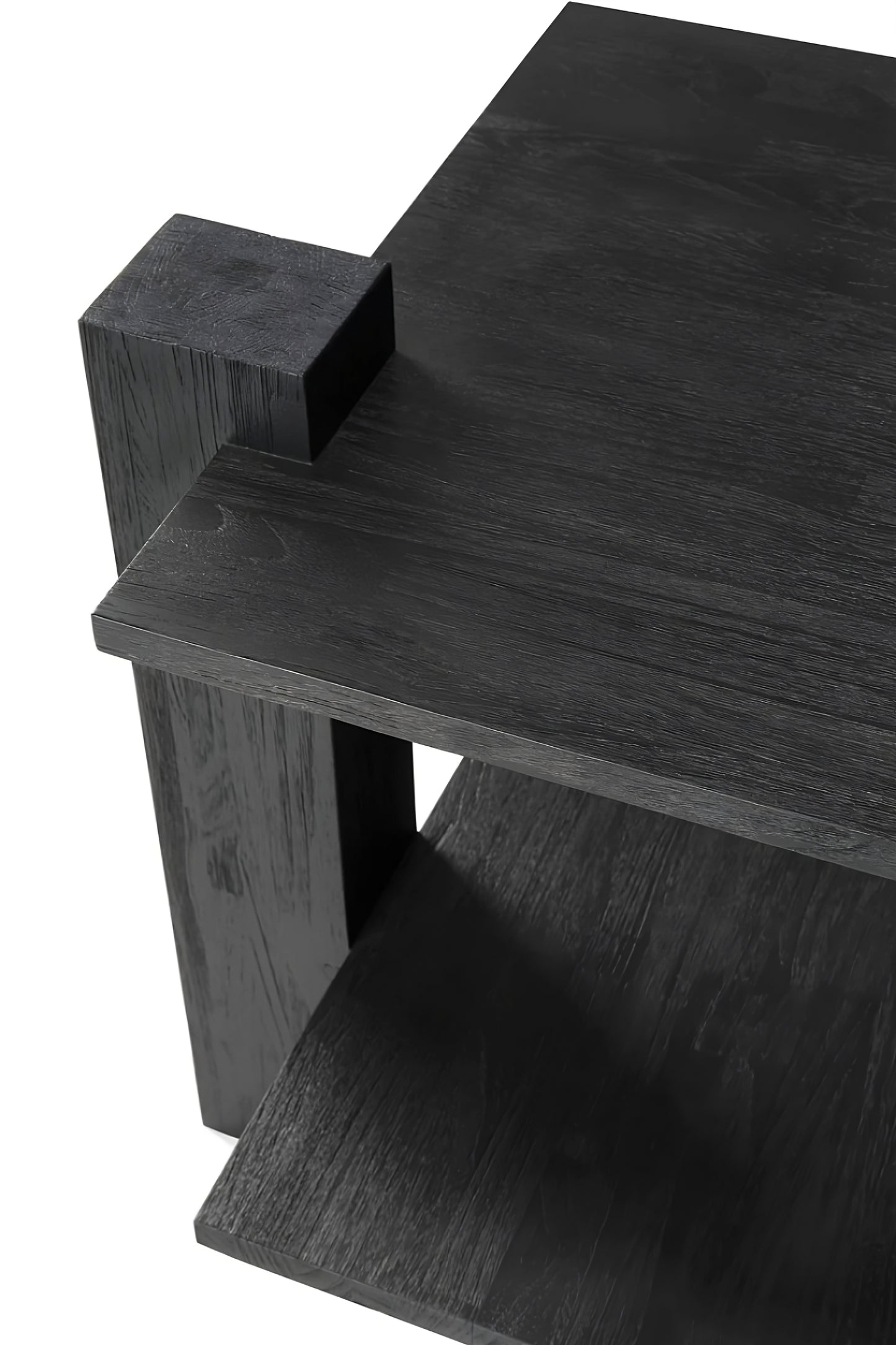 Black Teak Architectural Side Table | Ethnicraft Abstract