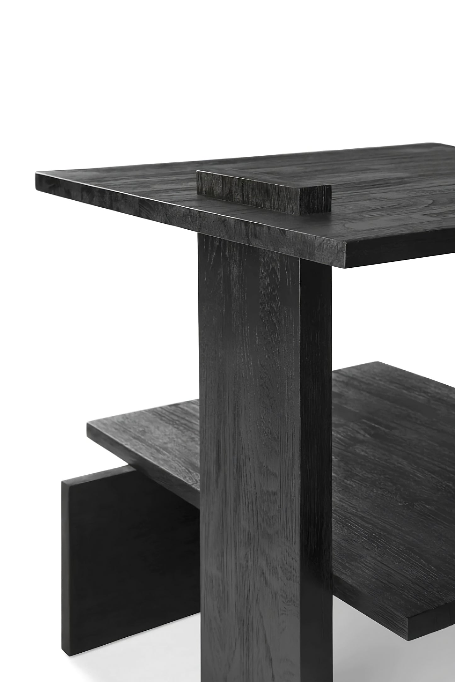 Black Teak Architectural Side Table | Ethnicraft Abstract