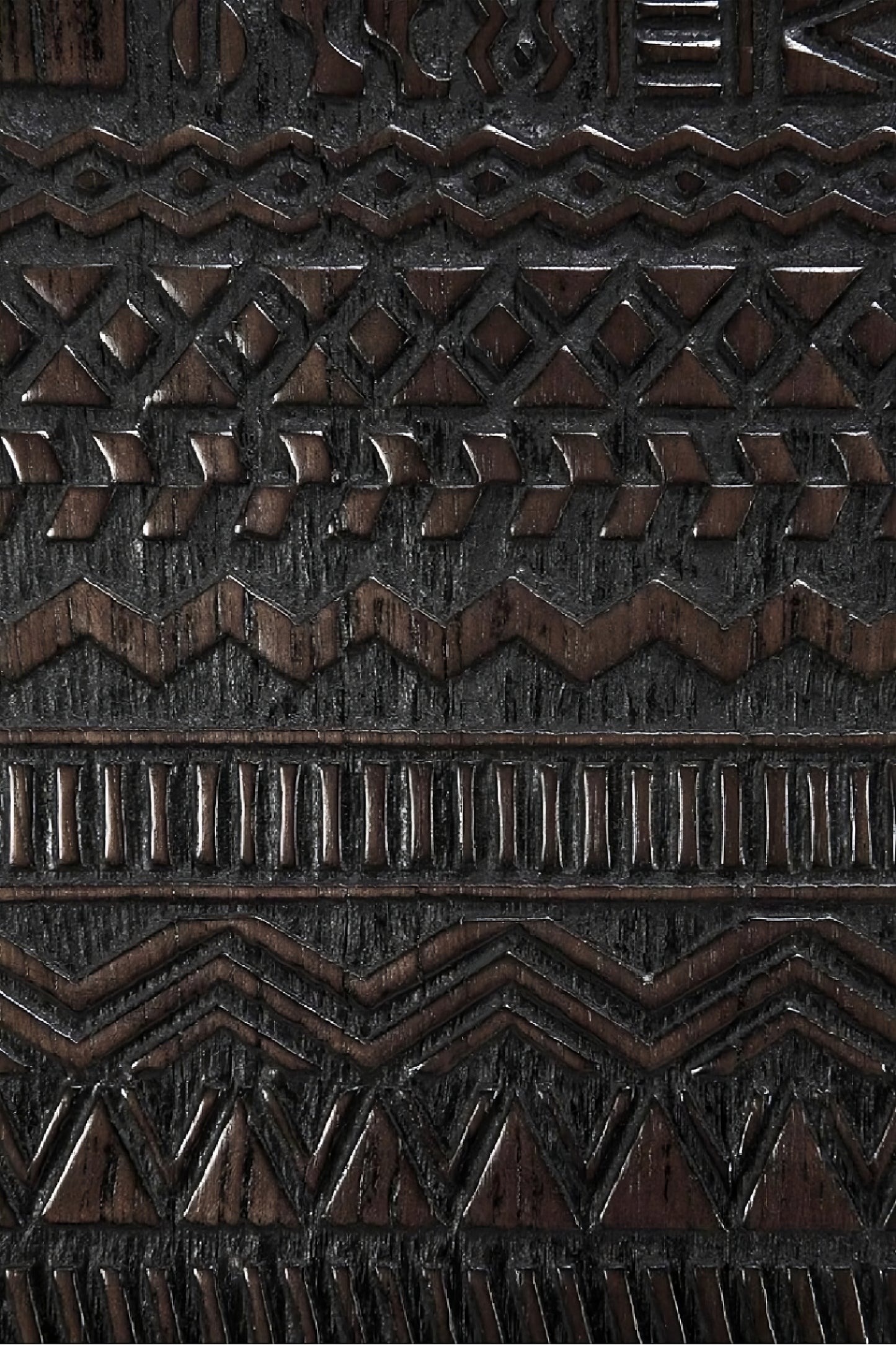 Black Teak Carved Sideboard | Ethnicraft Tabwa