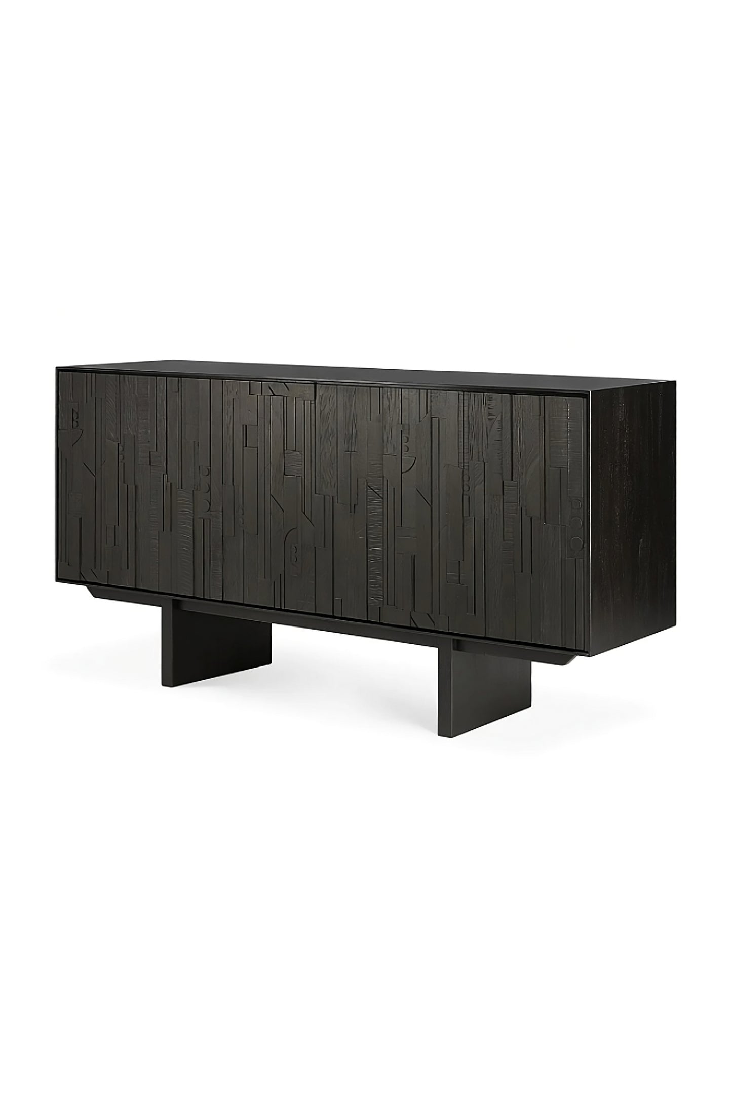 Black Teak Industrial Sideboard | Ethnicraft Mosaic