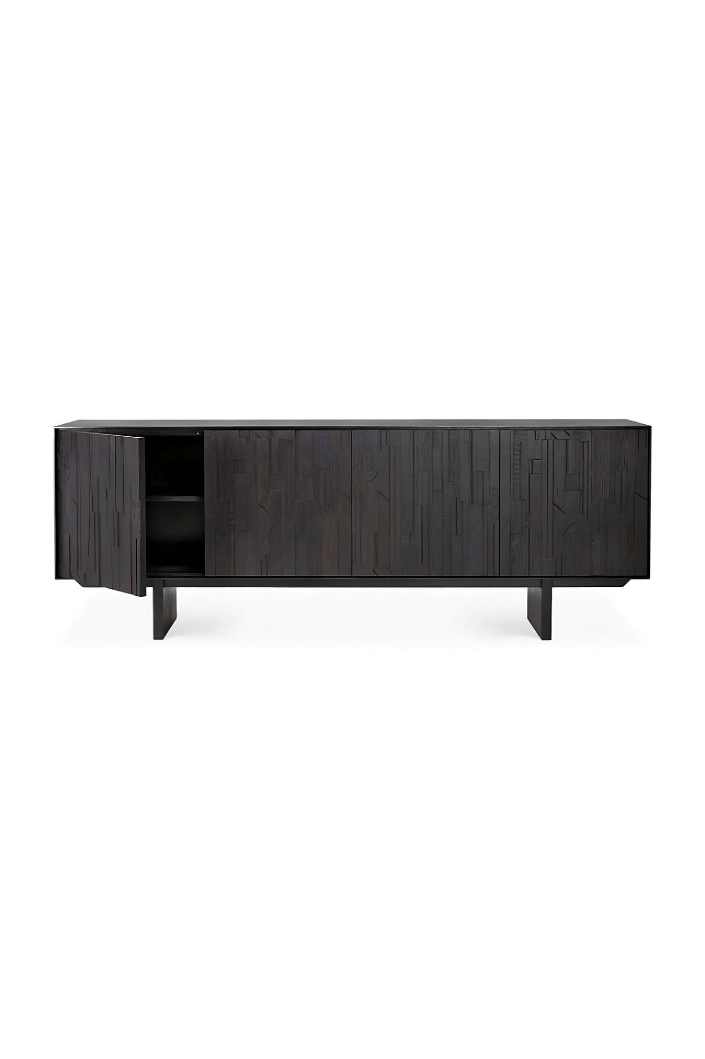 Black Teak Industrial Sideboard | Ethnicraft Mosaic