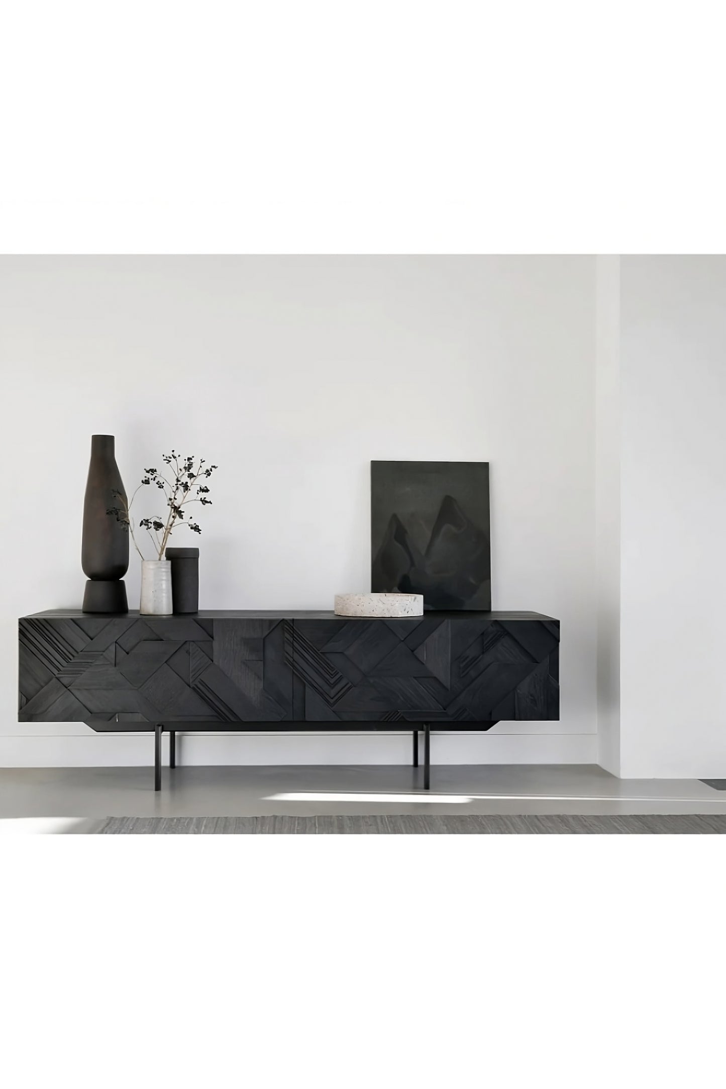 Black Teak Media Unit | Ethnicraft Graphic