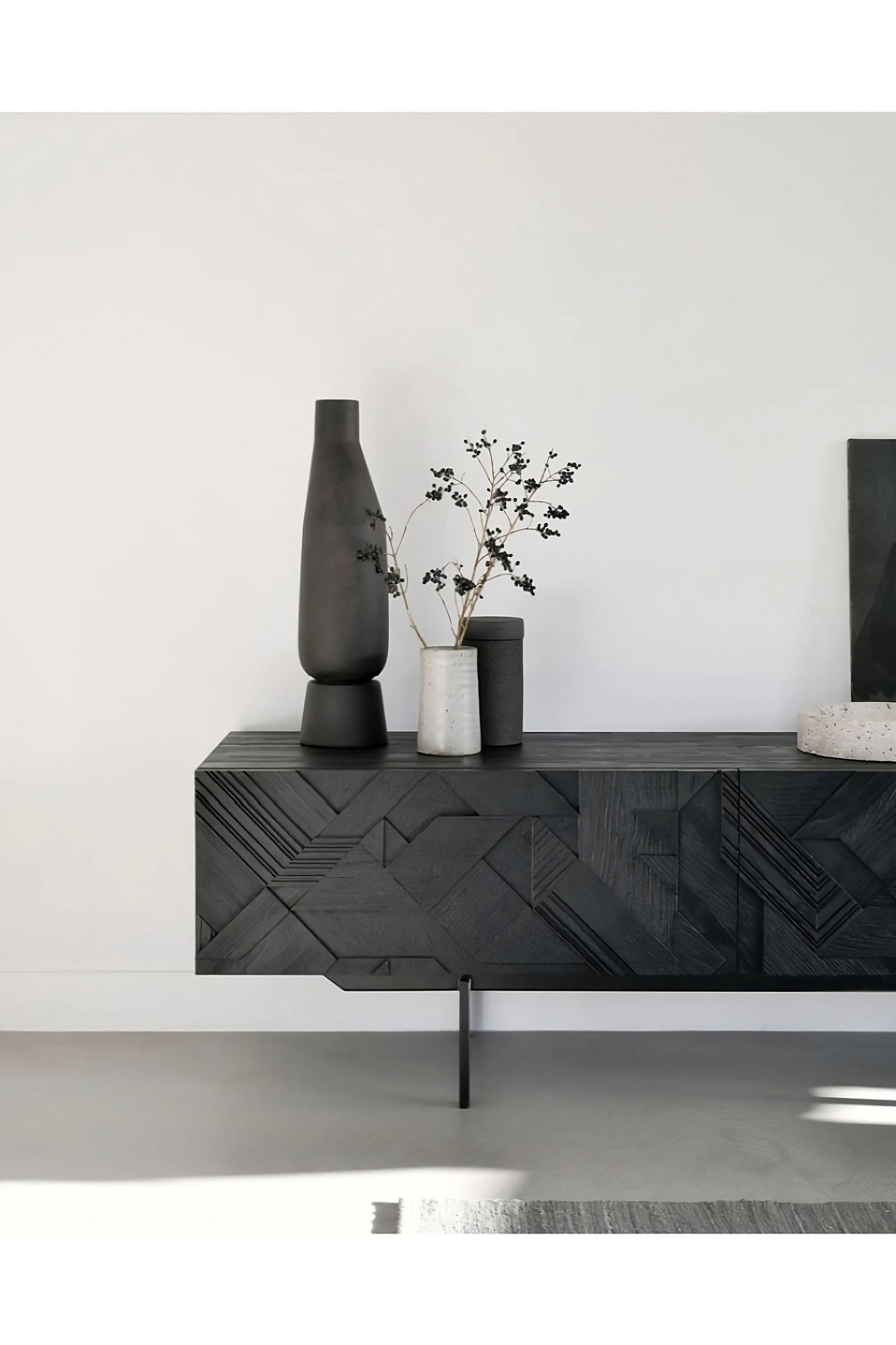 Black Teak Media Unit | Ethnicraft Graphic