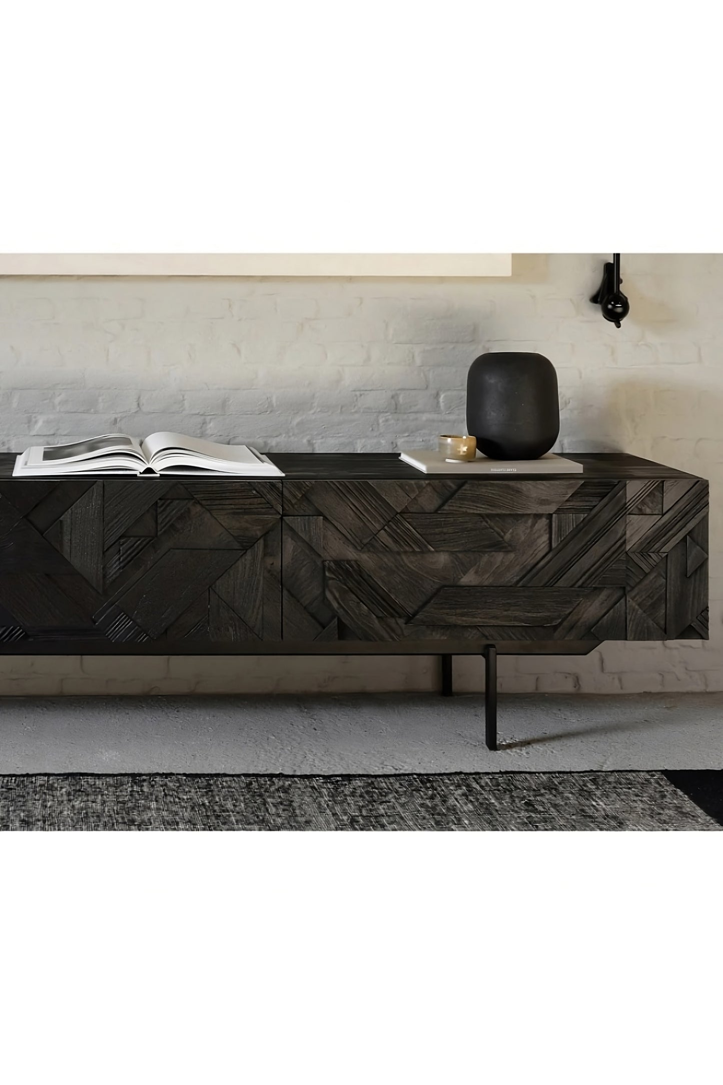 Black Teak Media Unit | Ethnicraft Graphic