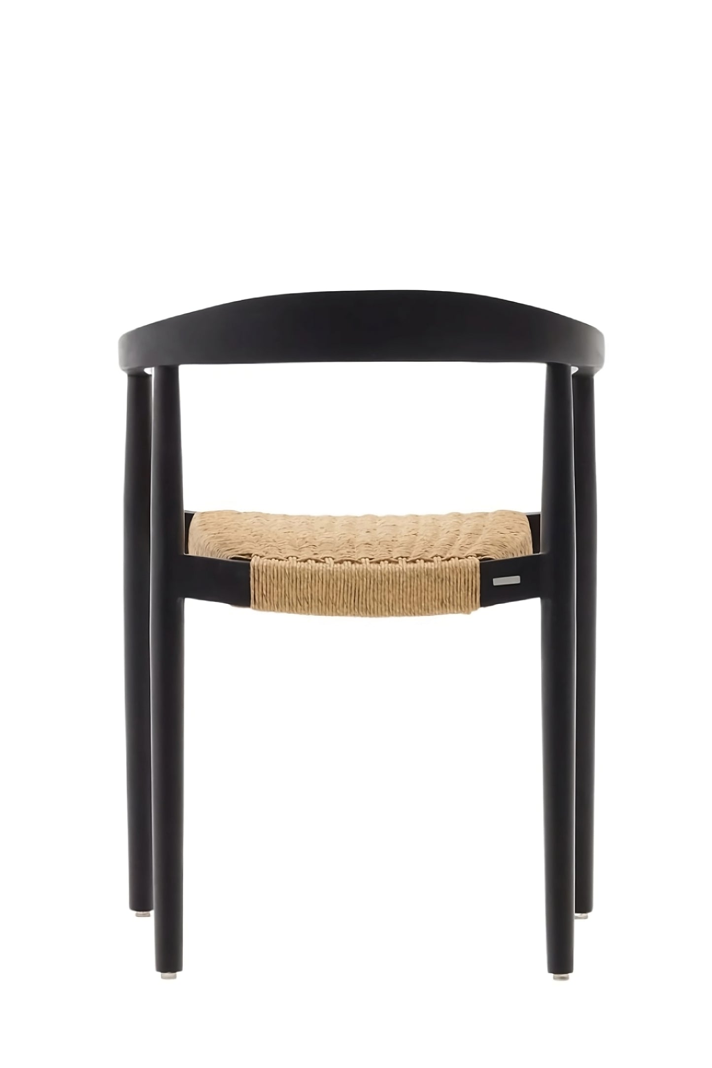 Black Teak Stackable Outdoor Chairs (4) | La Forma Ydalia