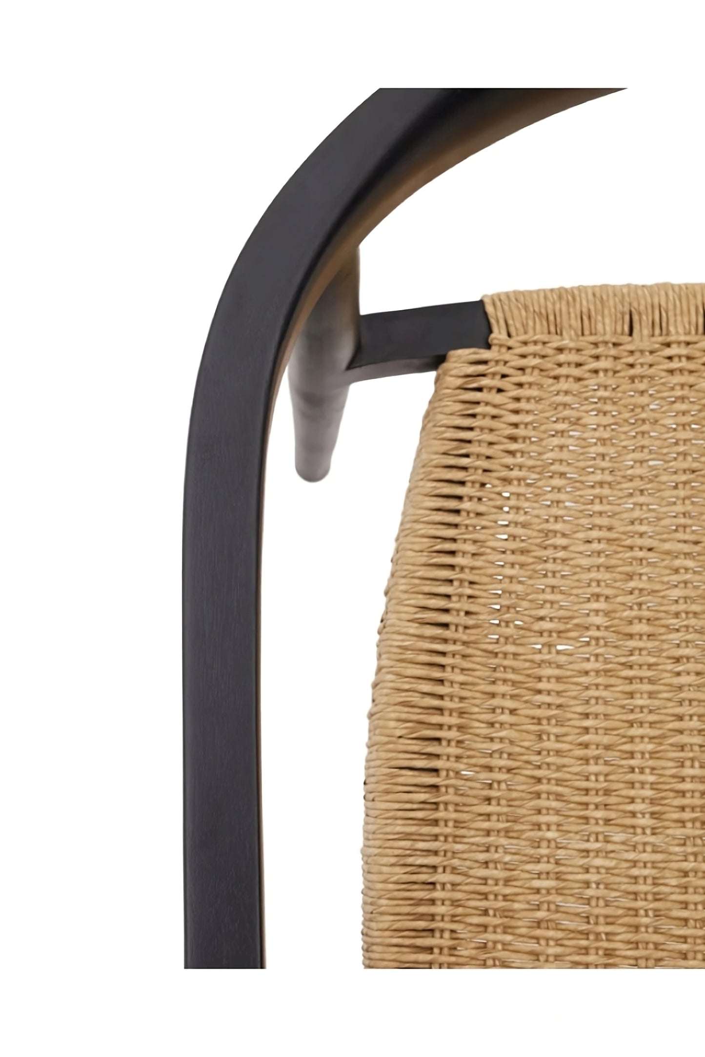 Black Teak Stackable Outdoor Chairs (4) | La Forma Ydalia