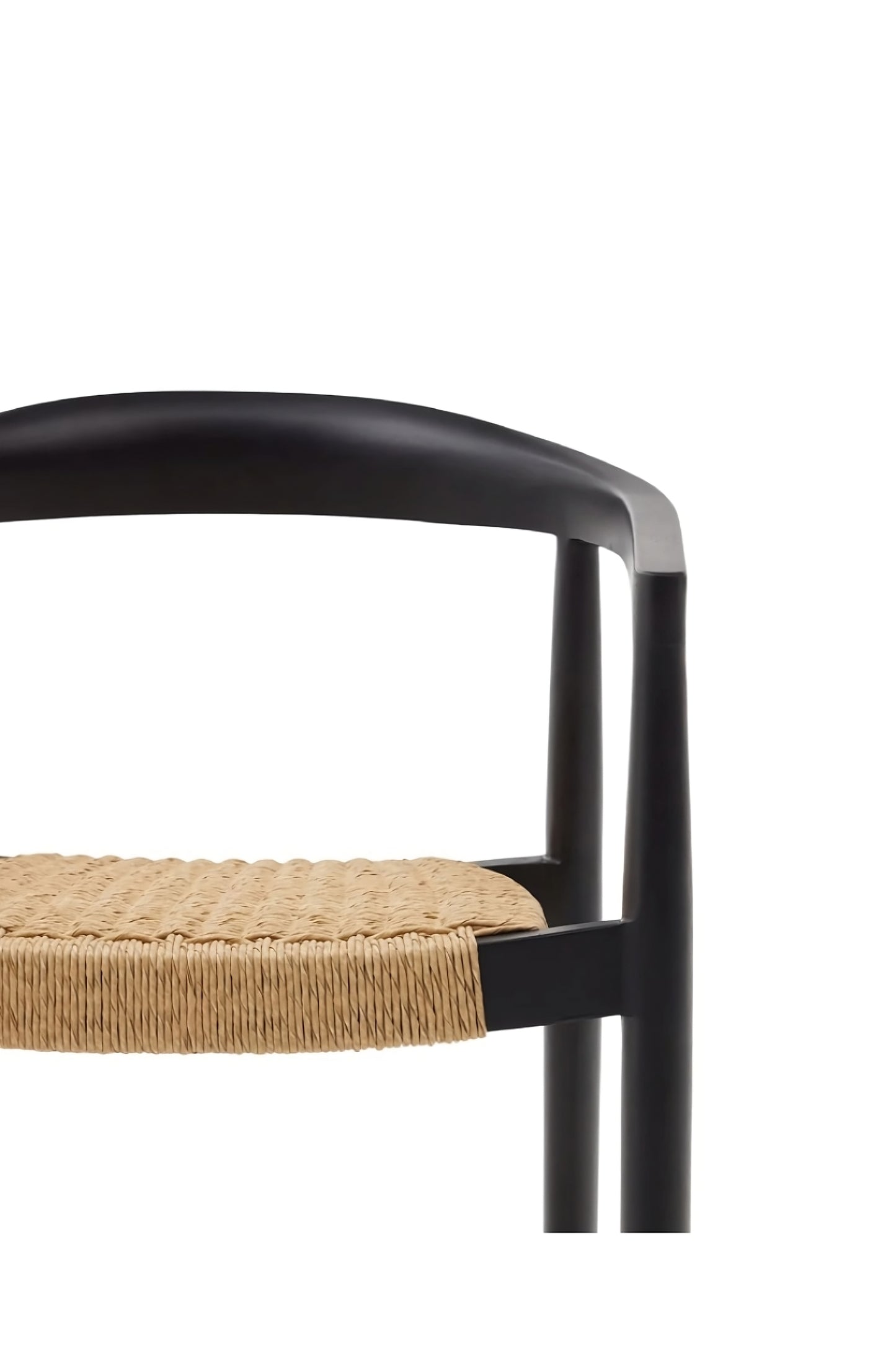 Black Teak Stackable Outdoor Chairs (4) | La Forma Ydalia