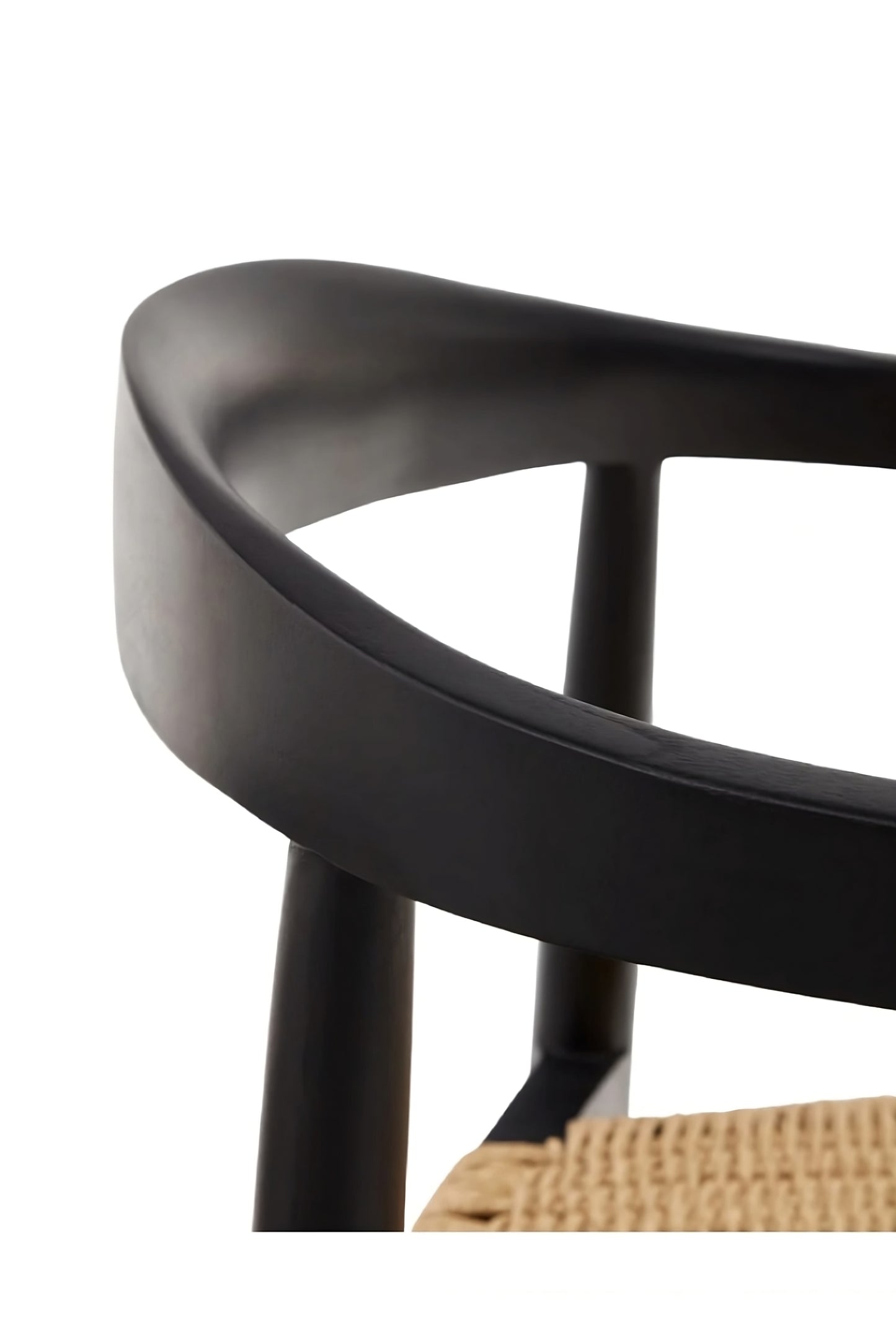 Black Teak Stackable Outdoor Chairs (4) | La Forma Ydalia