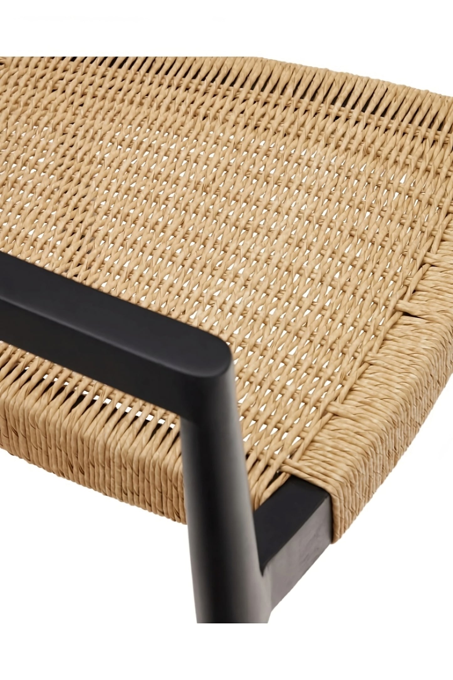 Black Teak Stackable Outdoor Chairs (4) | La Forma Ydalia