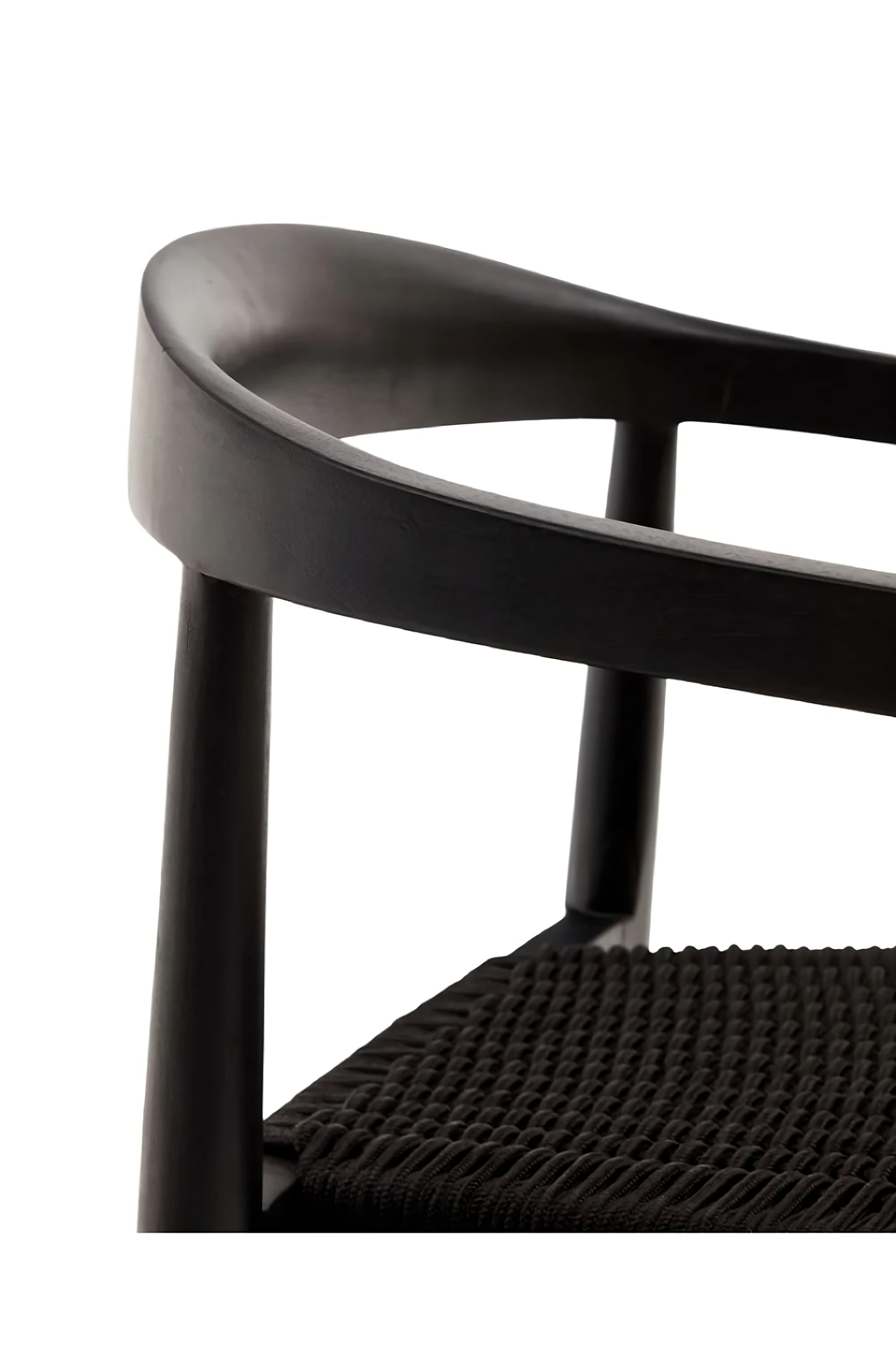 Black Teak Stackable Outdoor Chairs (4) | La Forma Ydalia