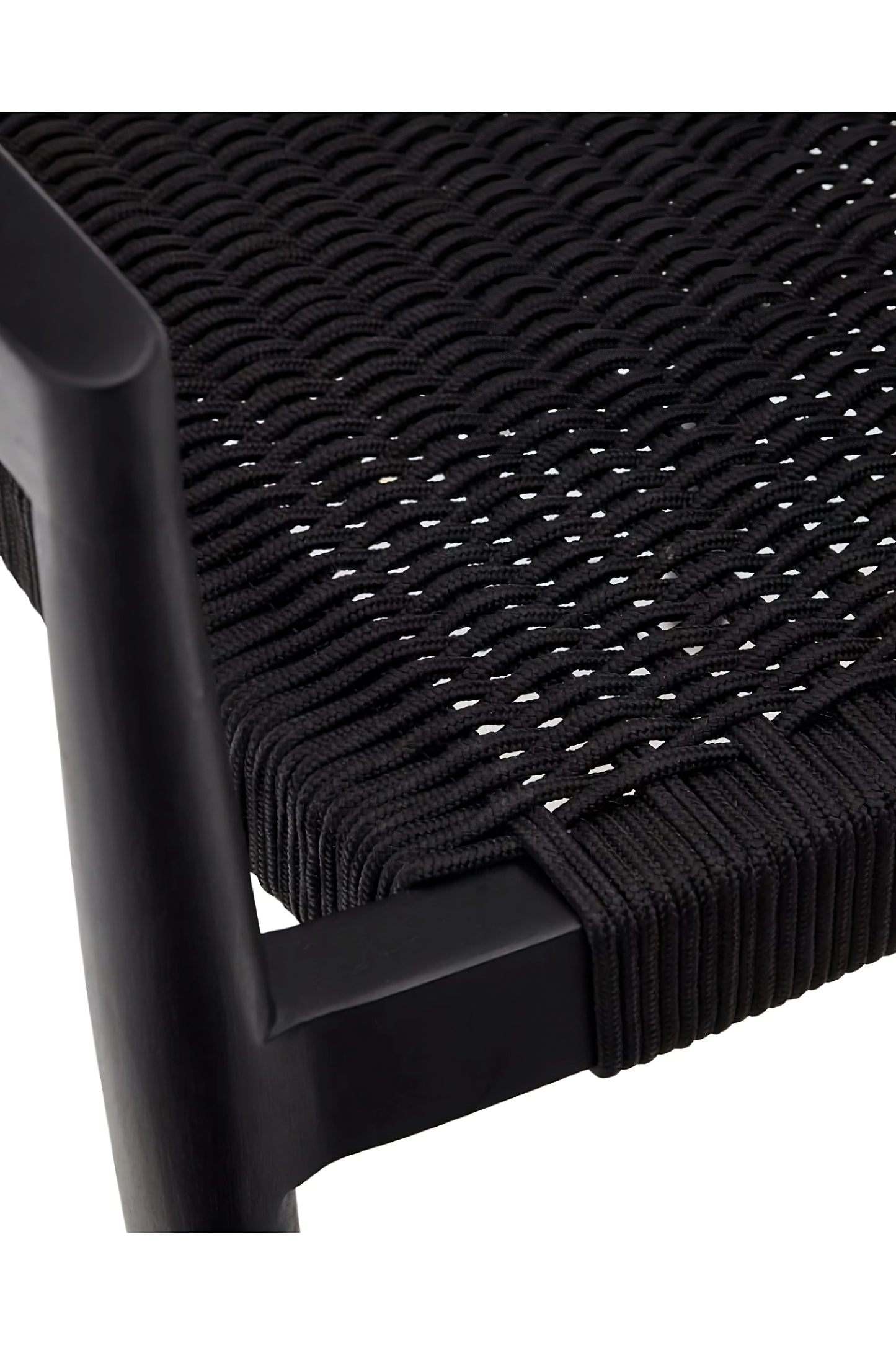Black Teak Stackable Outdoor Chairs (4) | La Forma Ydalia