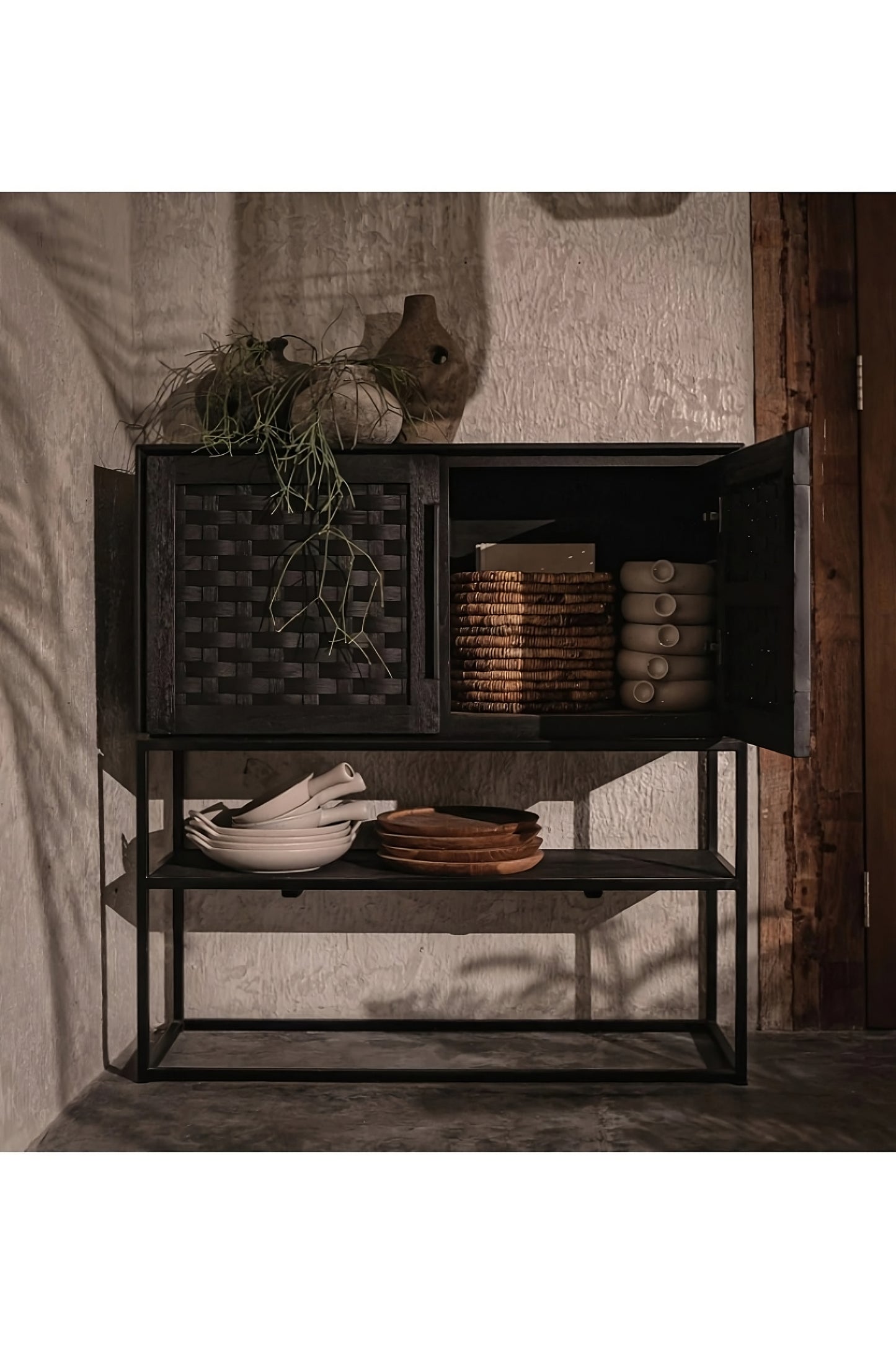 Black Wooden 2-Door High Dresser | dBodhi Karma