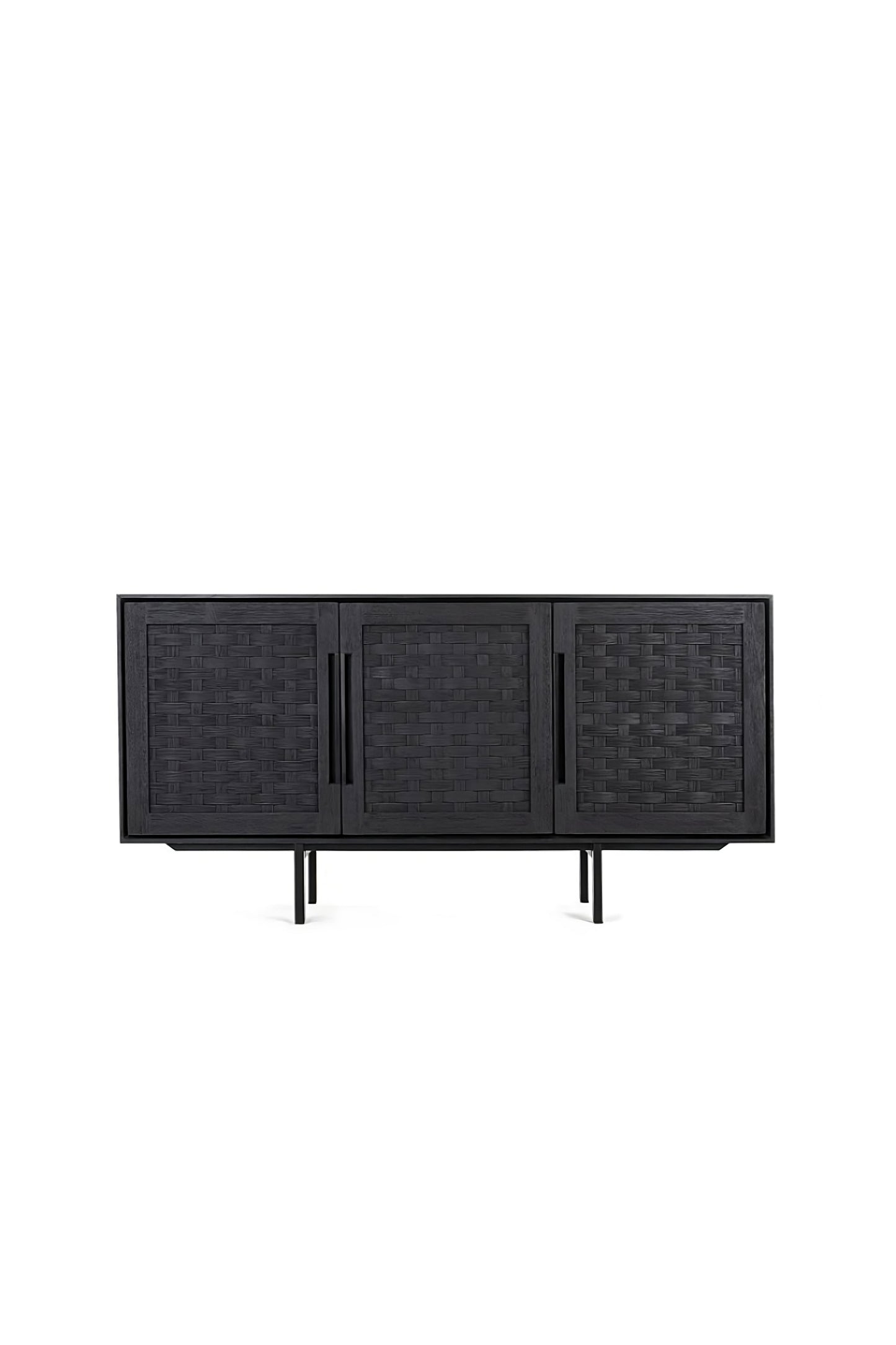 Black Wooden 3-Door Low Dresser | dBodhi Karma