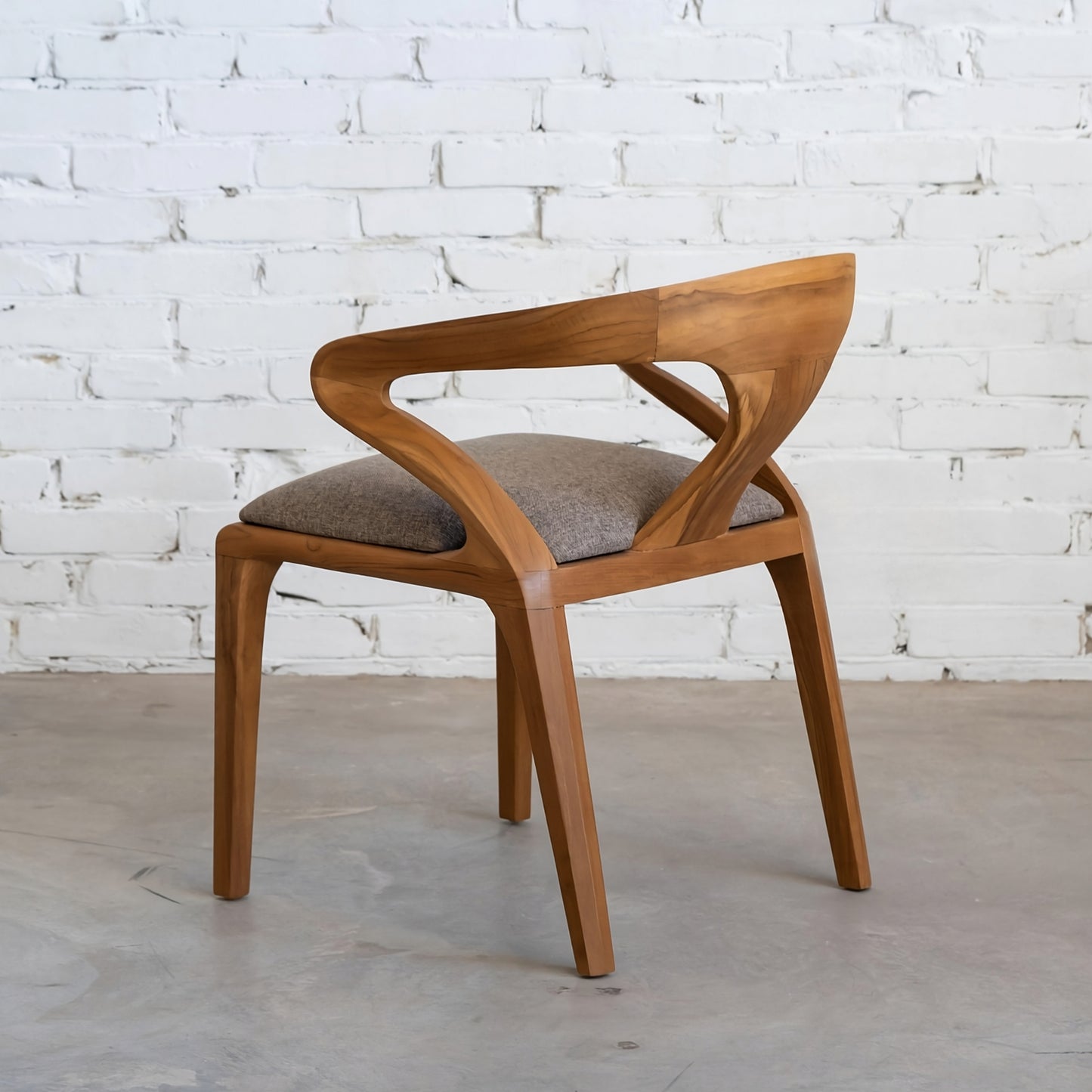 Chair with armrests Como Fabric Chocolate