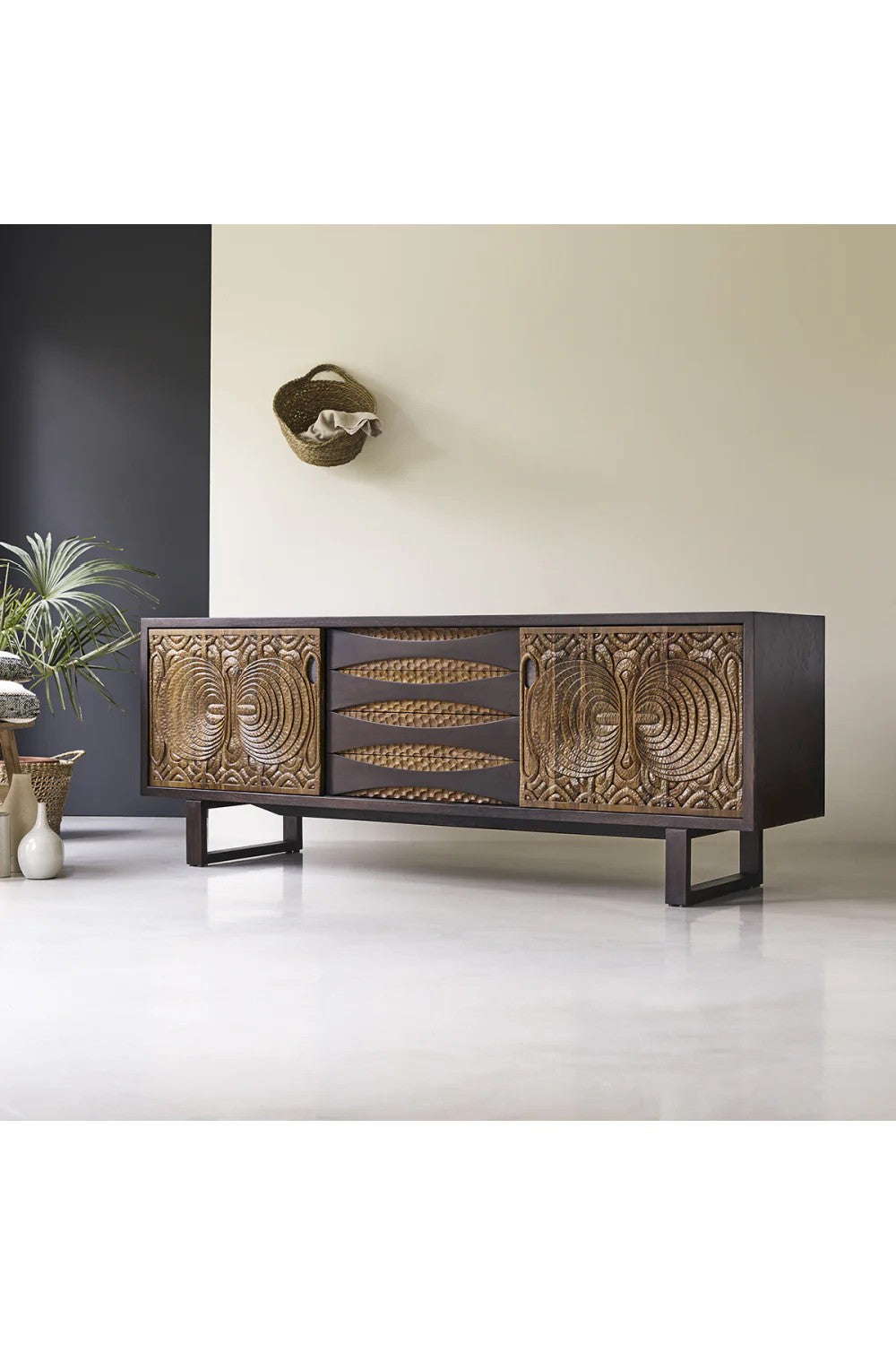Carved Teak Sideboard | Tikamoon Frida