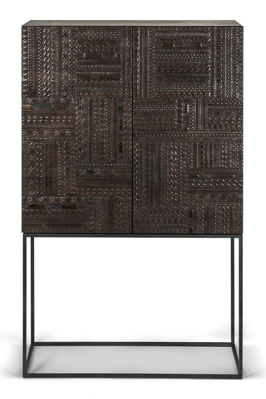 Carved Teak Cabinet | Ethnicraft Tabwa