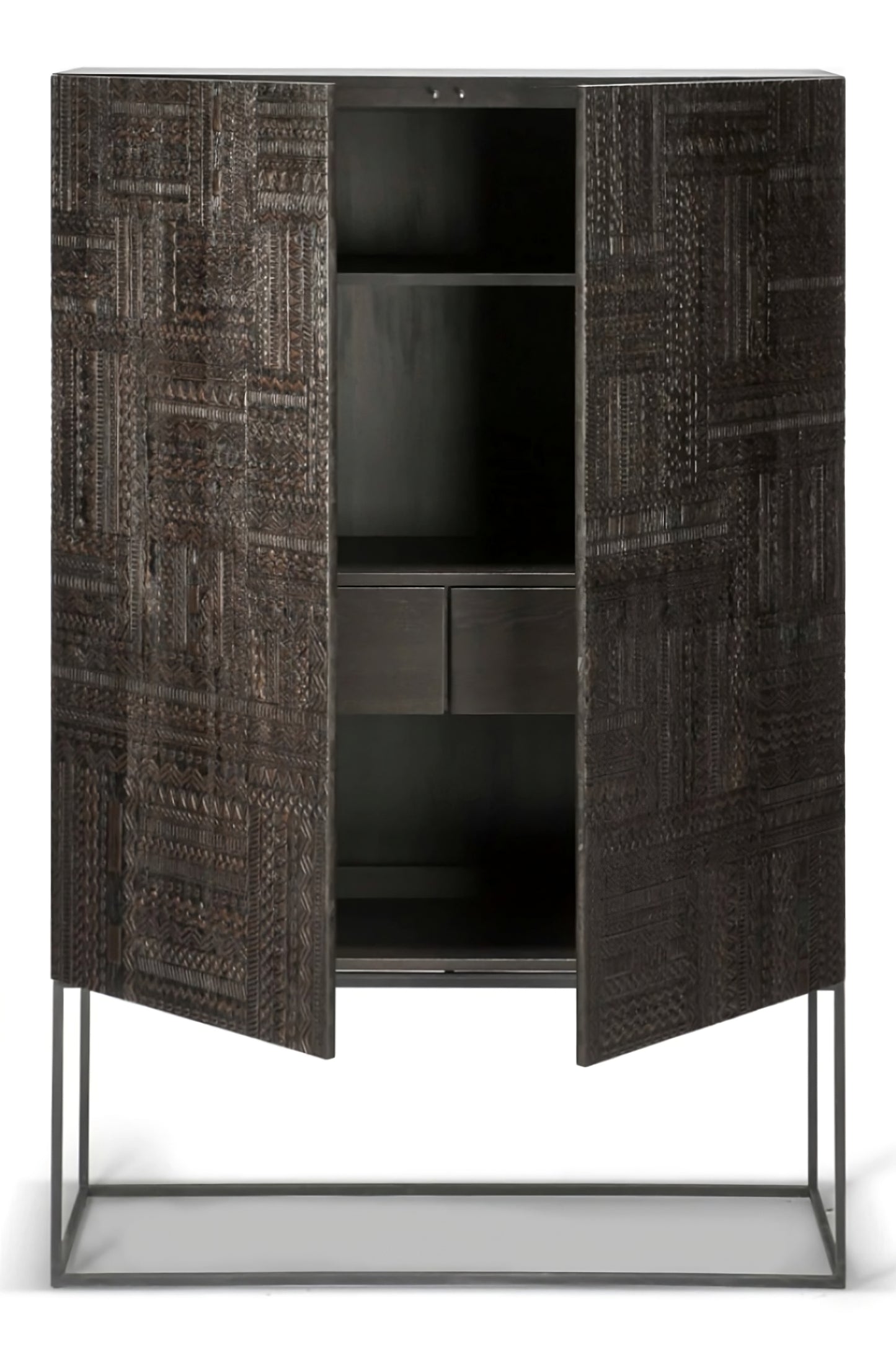 Carved Teak Cabinet | Ethnicraft Tabwa