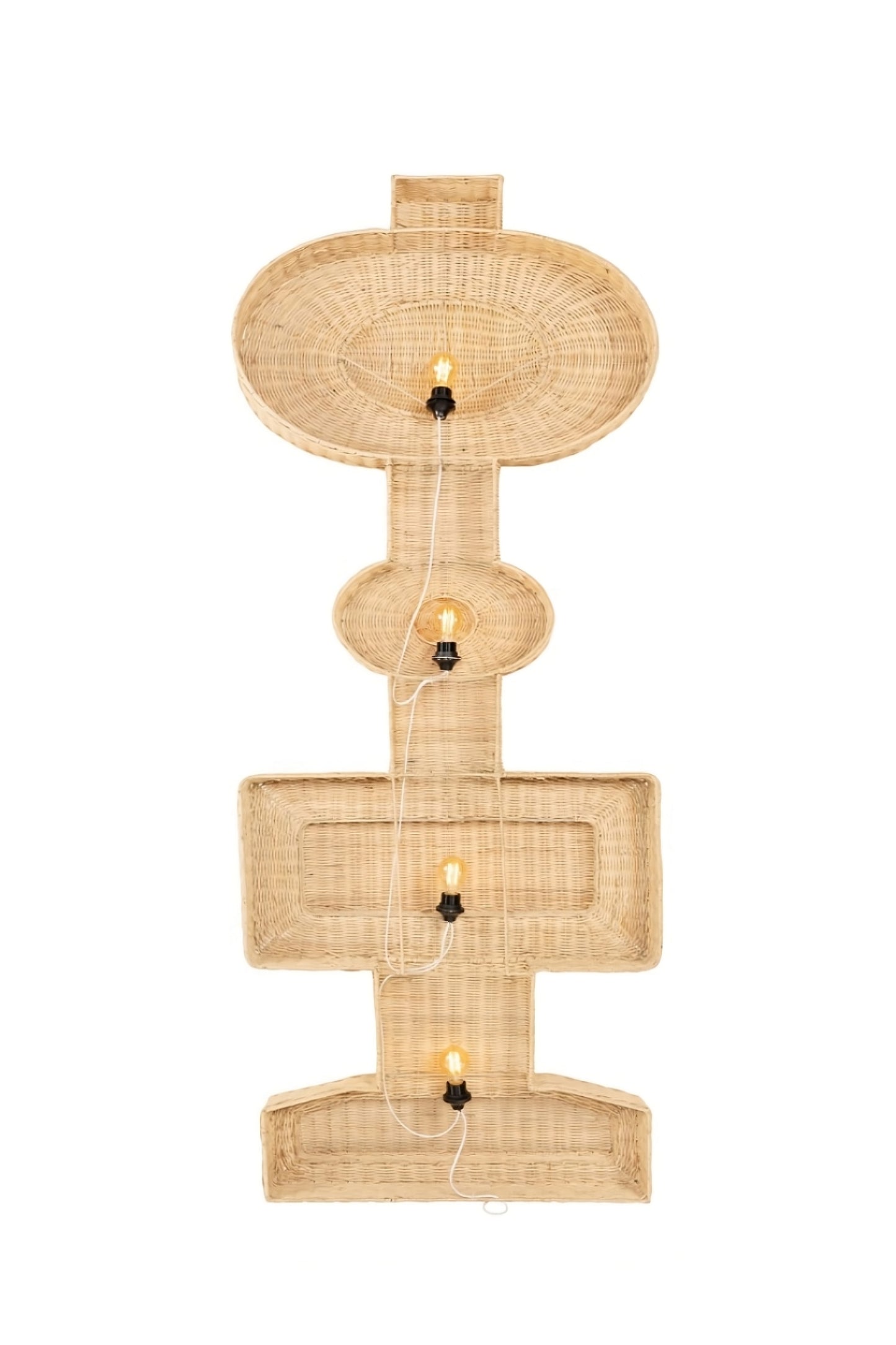 Geometrical Rattan Wall Lamp | Versmissen Totem