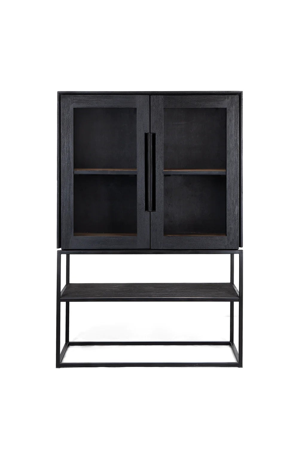 Glass Door Cabinet With Open Rack | dBodhi Karma