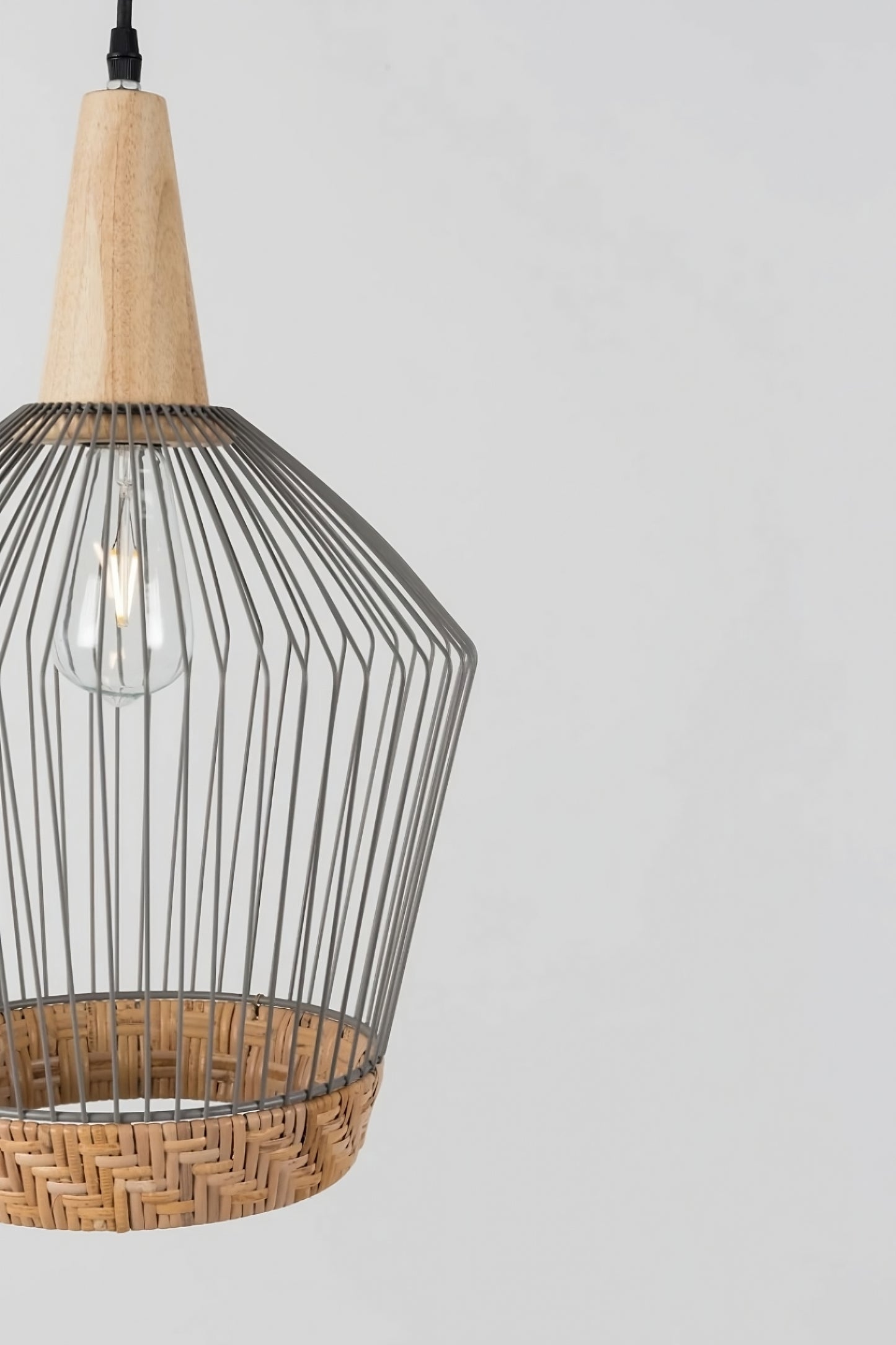 Gray Long Cage Pendant Lamp | Zuiver Birdy