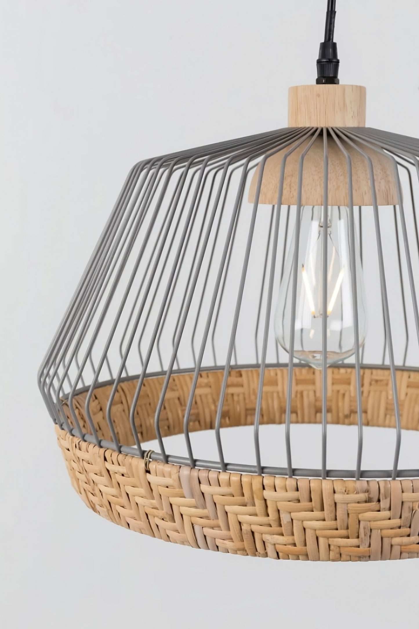 Gray Wide Cage Pendant Lamp | Zuiver Birdy