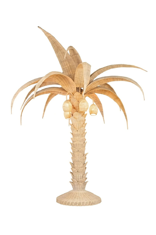 Handcrafted Rattan Floor Lamp | Versmissen Palm Tree