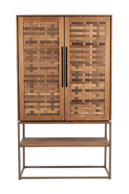 Handwoven Bamboo 2-Door Cabinet | dBodhi Karma