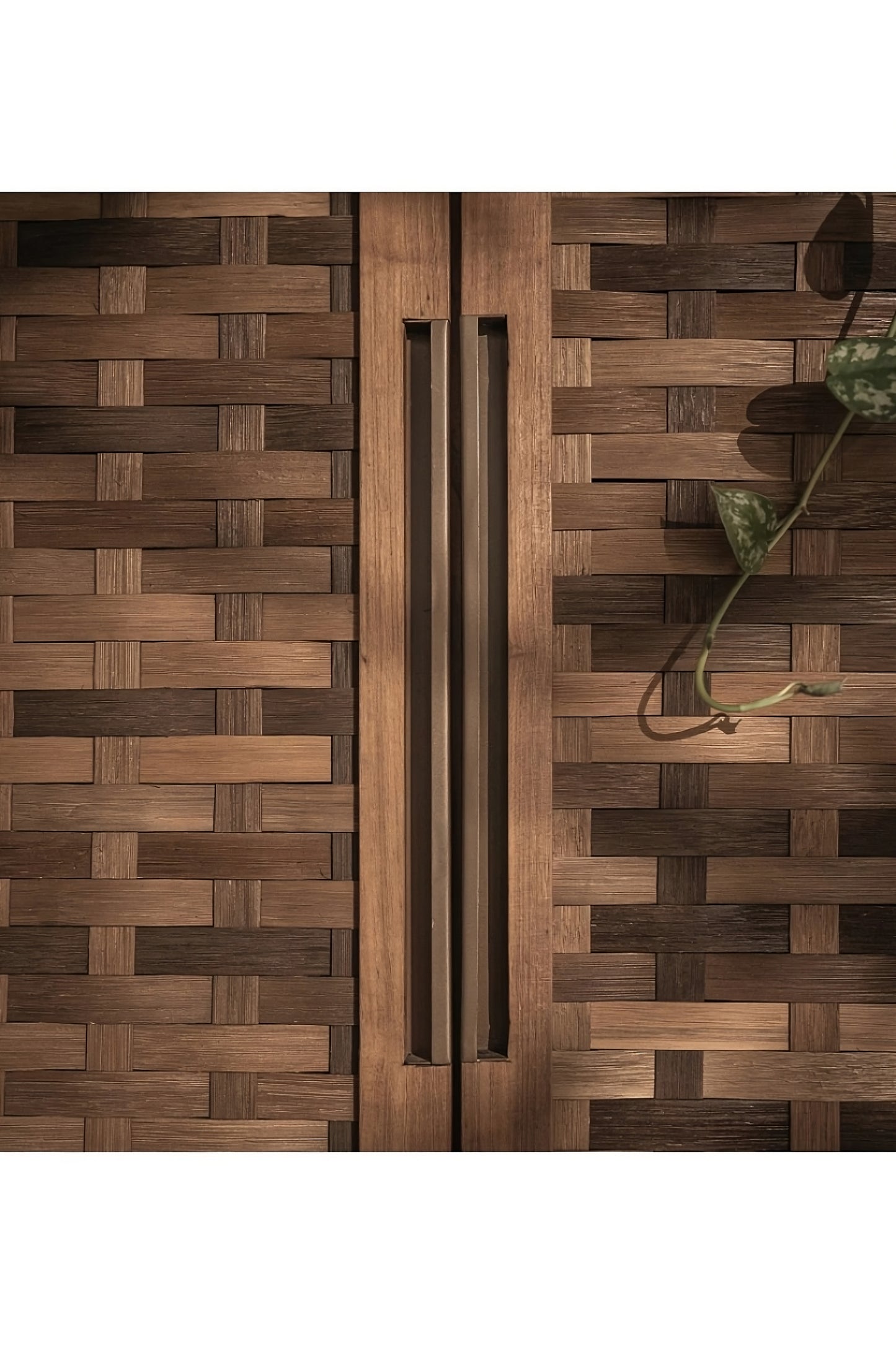 Handwoven Bamboo 2-Door Cabinet | dBodhi Karma