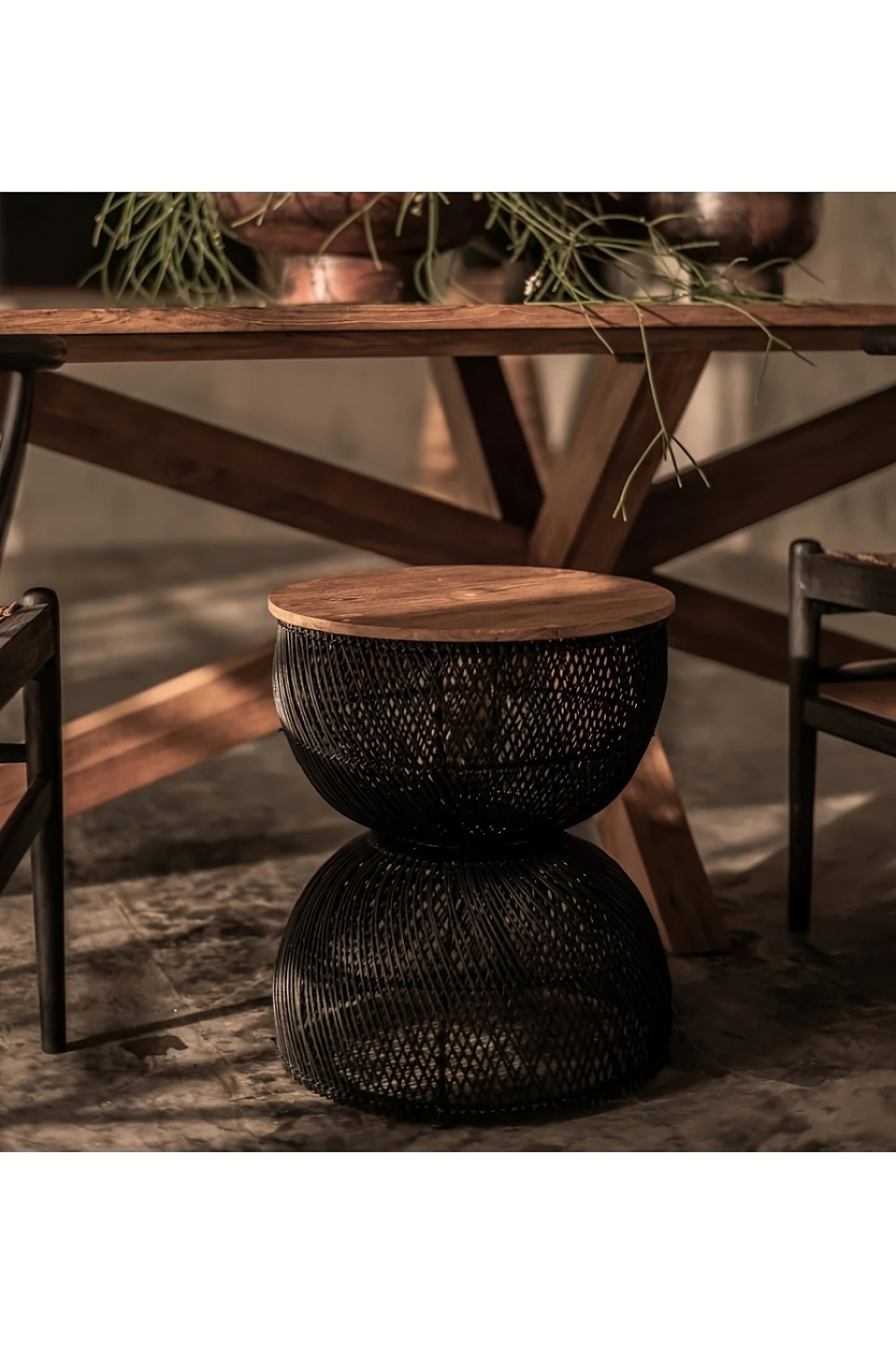 Hourglass Rattan Side Table | dBodhi Wave