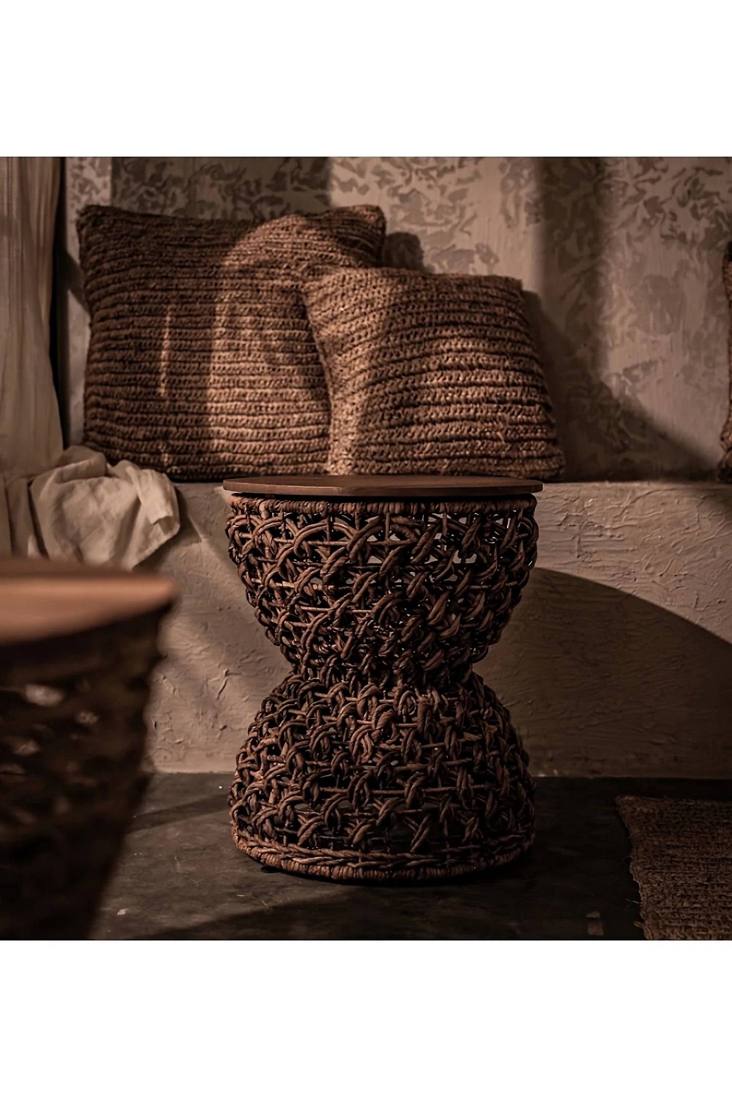Hourglass Shaped Wooden Stool | dBodhi Rebana Sopran