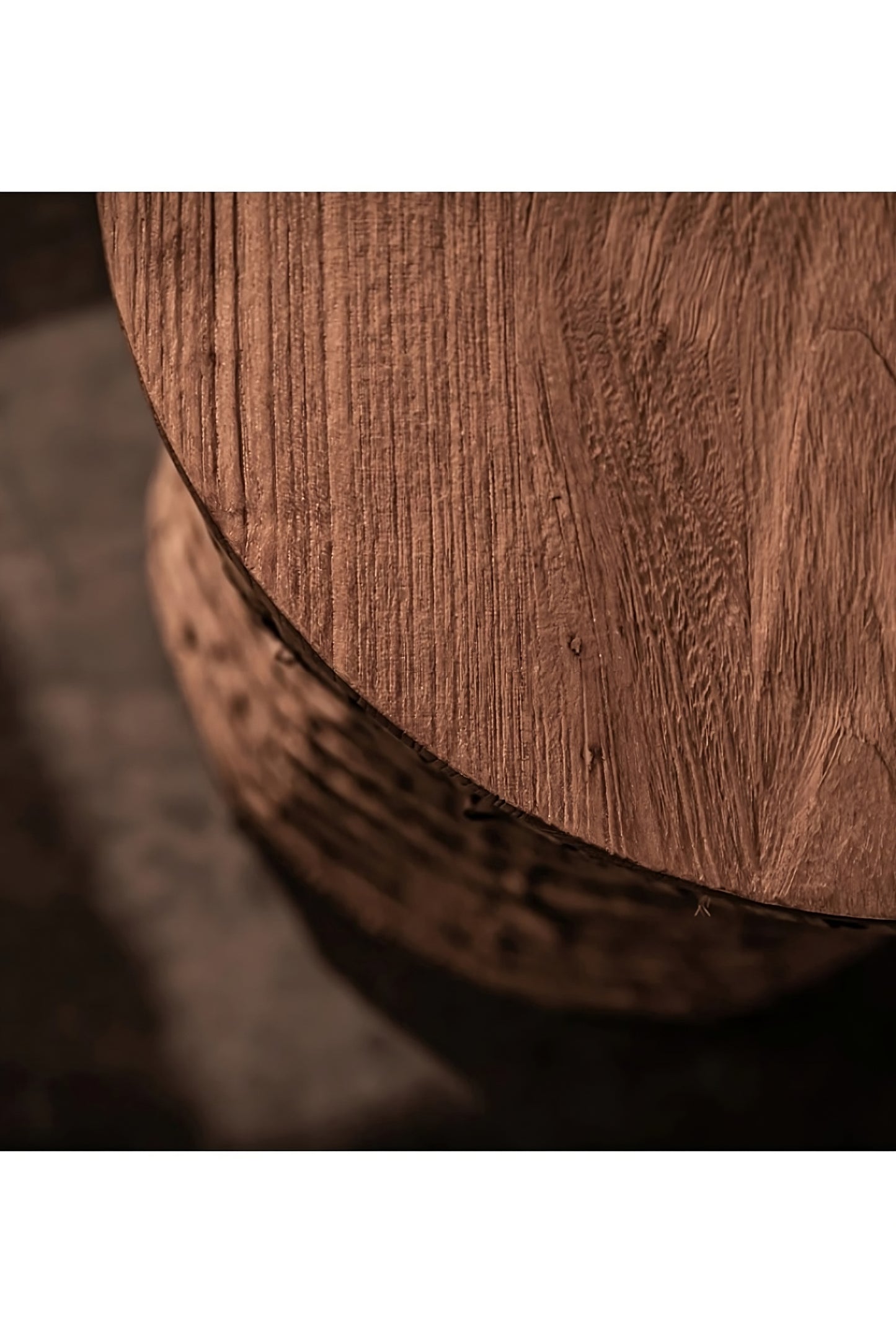 Hourglass Shaped Wooden Stool | dBodhi Rebana Sopran