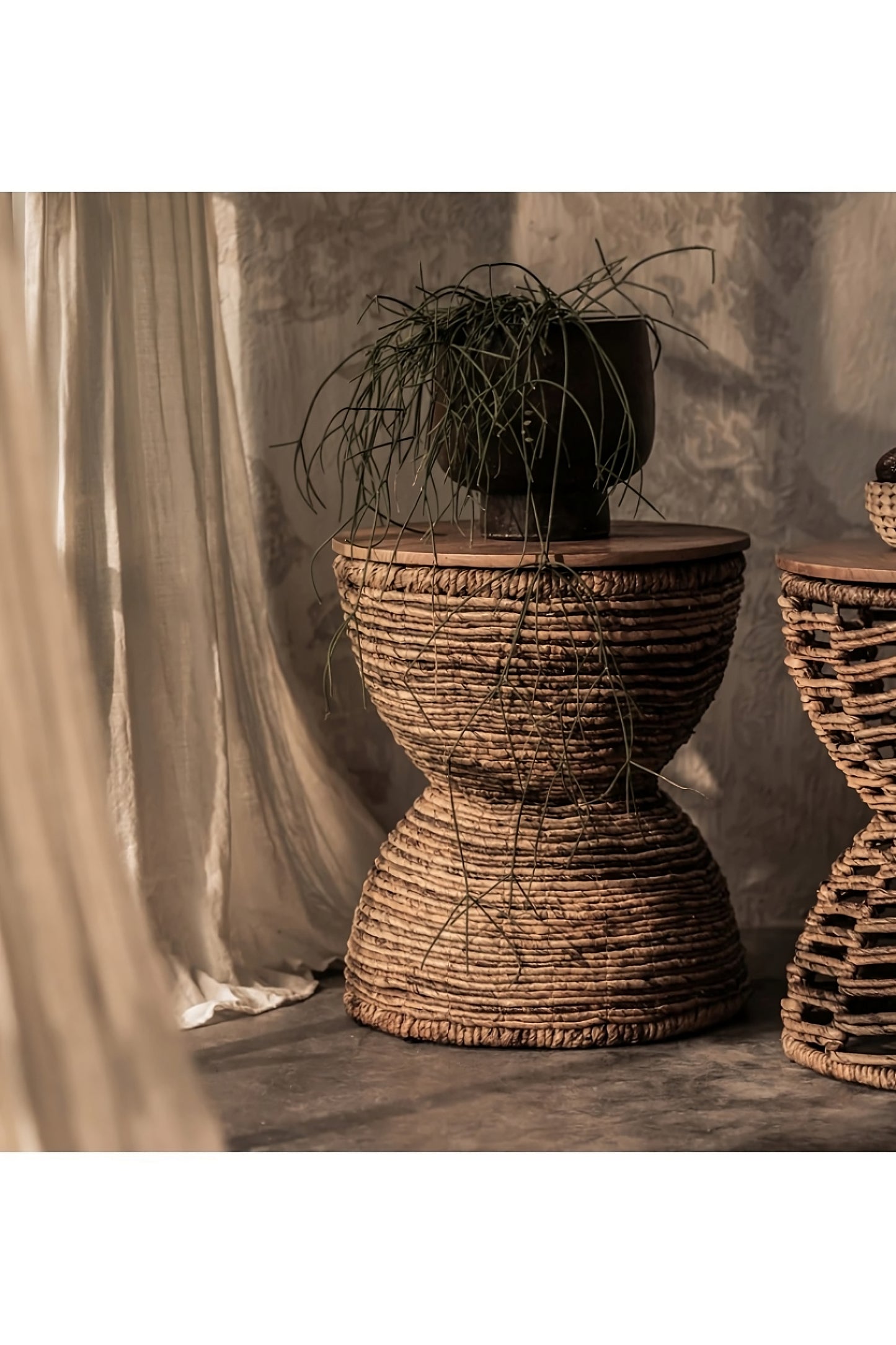 Hourglass Wooden Stool | dBodhi Rebana Bass