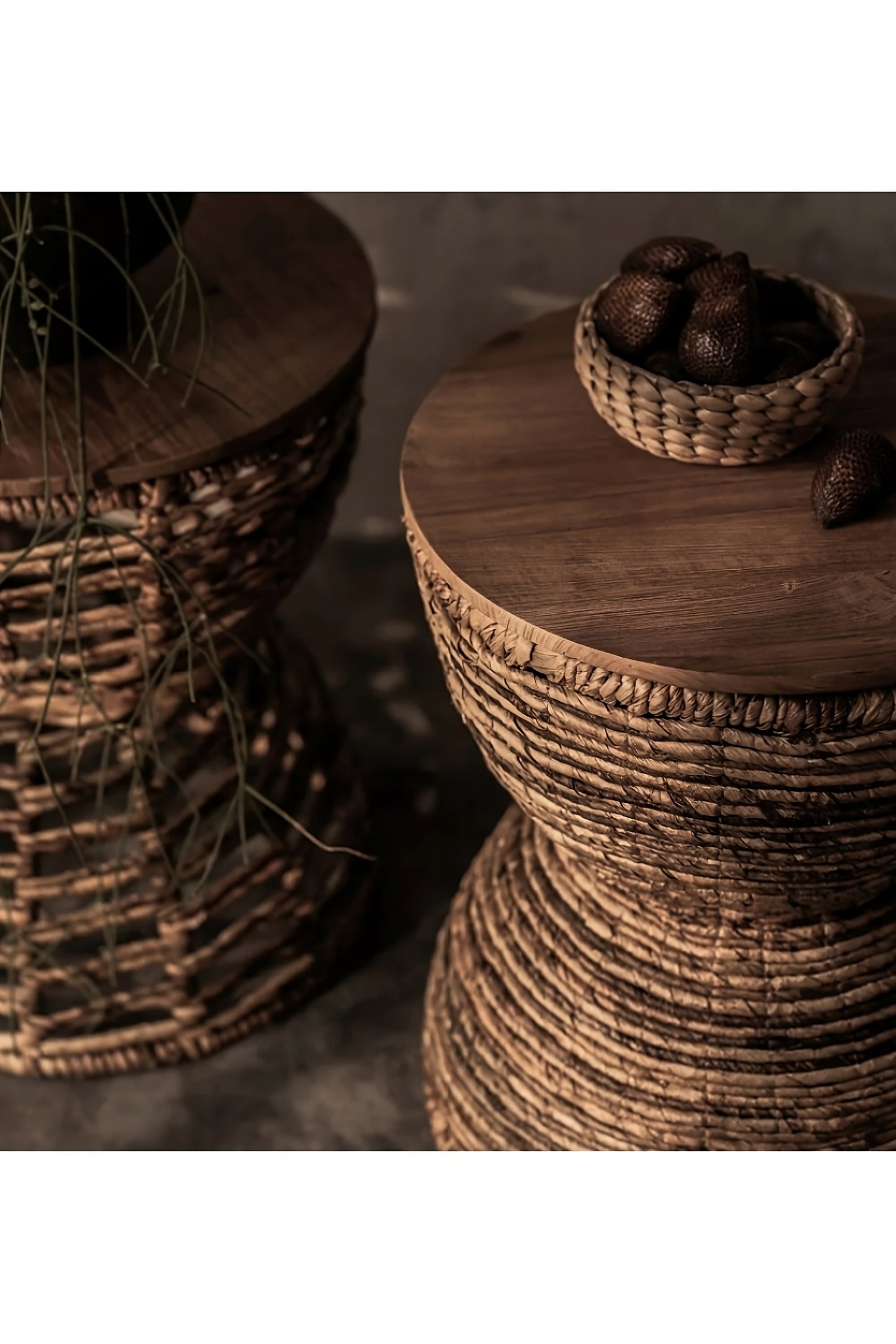 Hourglass Wooden Stool | dBodhi Rebana Bass