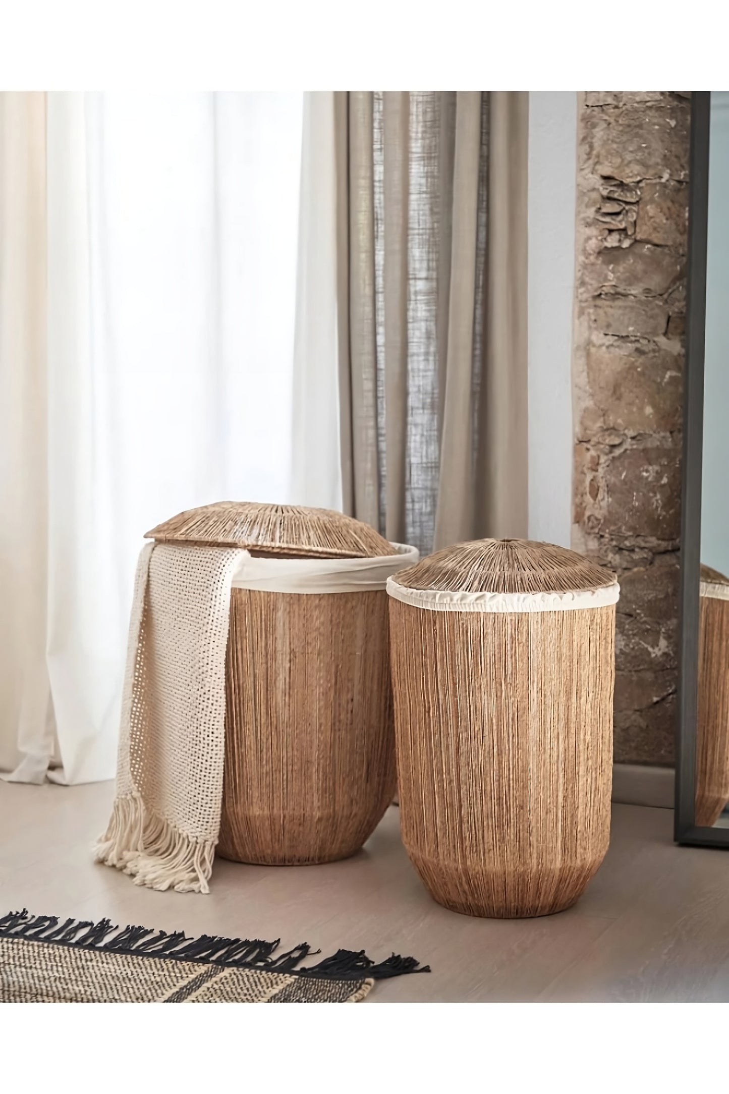 Jute Lidded Basket Set (2) | La Forma Estibalis