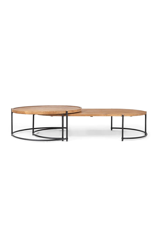 Metal Framed Wooden Nesting Coffee Tables (2) | dBodhi Coco