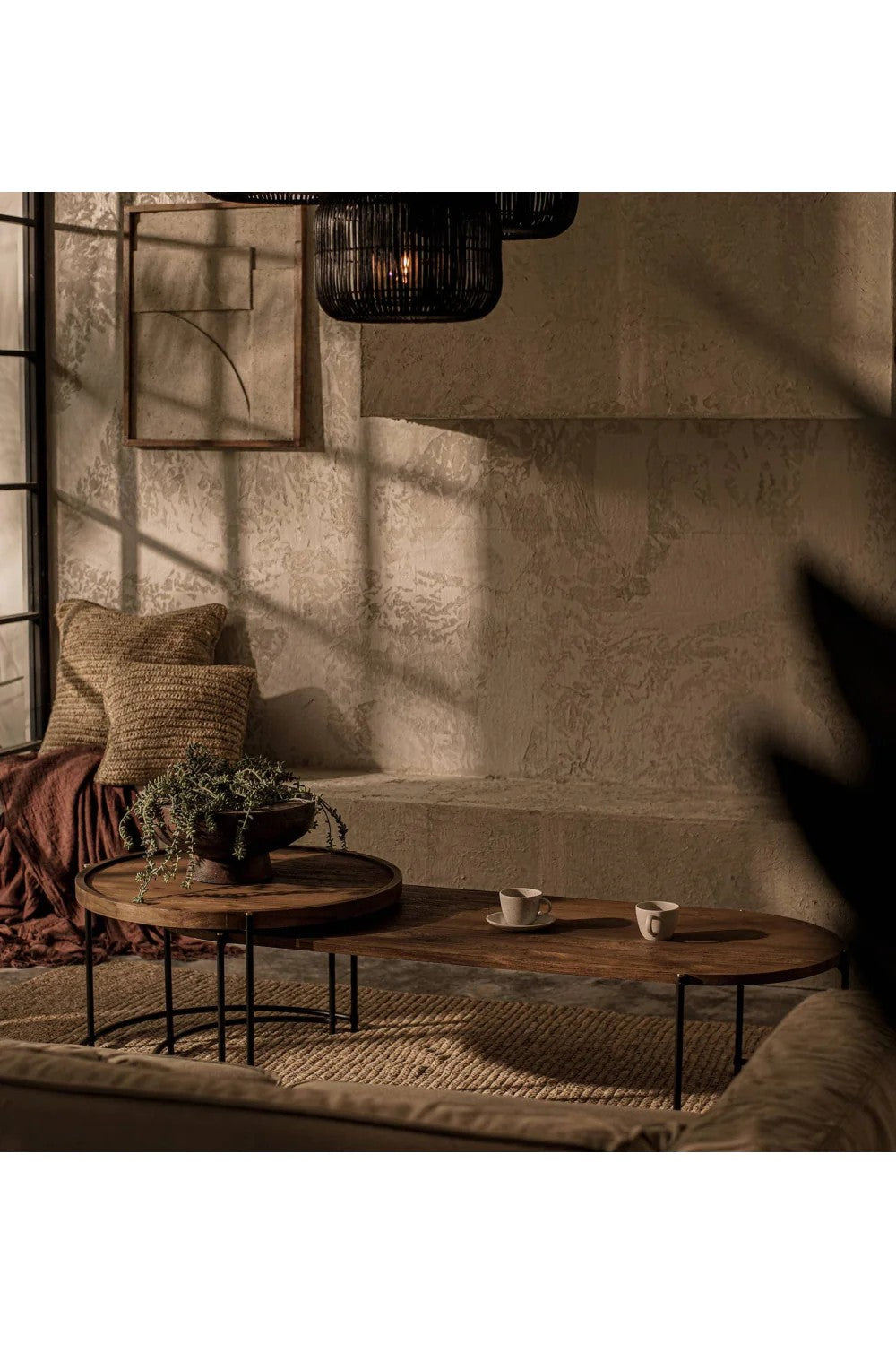 Metal Framed Wooden Nesting Coffee Tables (2) | dBodhi Coco