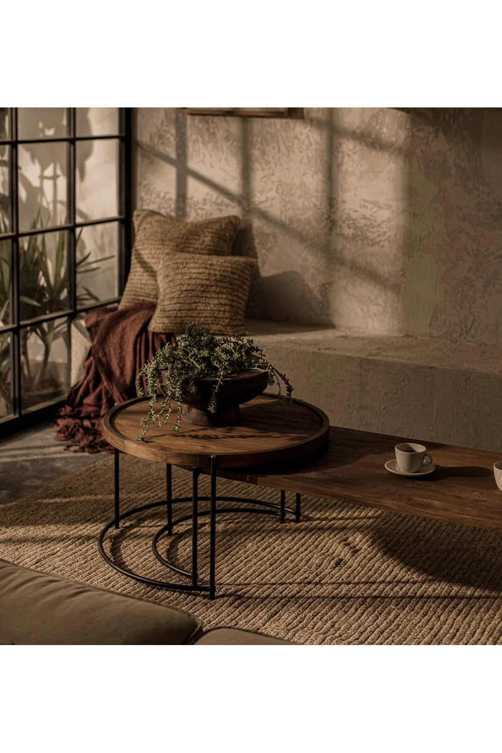 Metal Framed Wooden Nesting Coffee Tables (2) | dBodhi Coco
