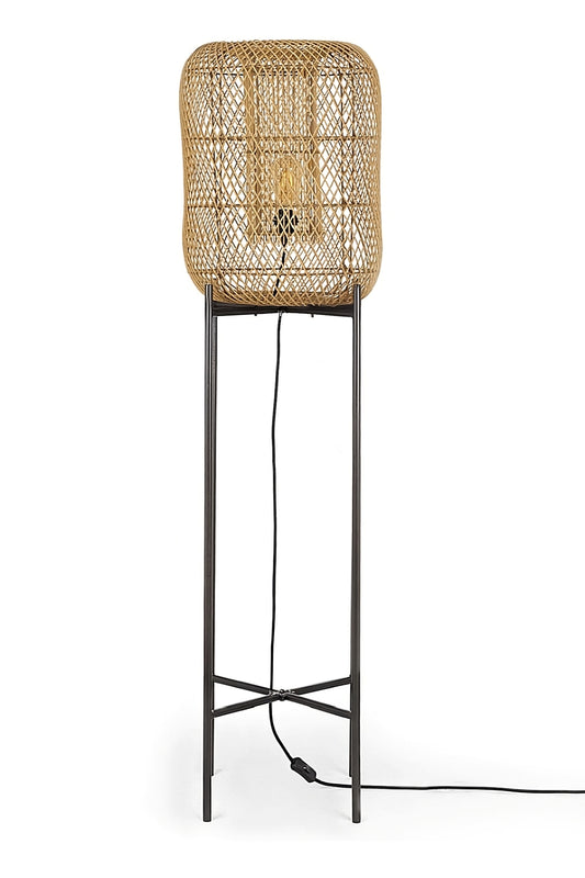 Metal Base Rattan Floor Lamp | dBodhi Nugget