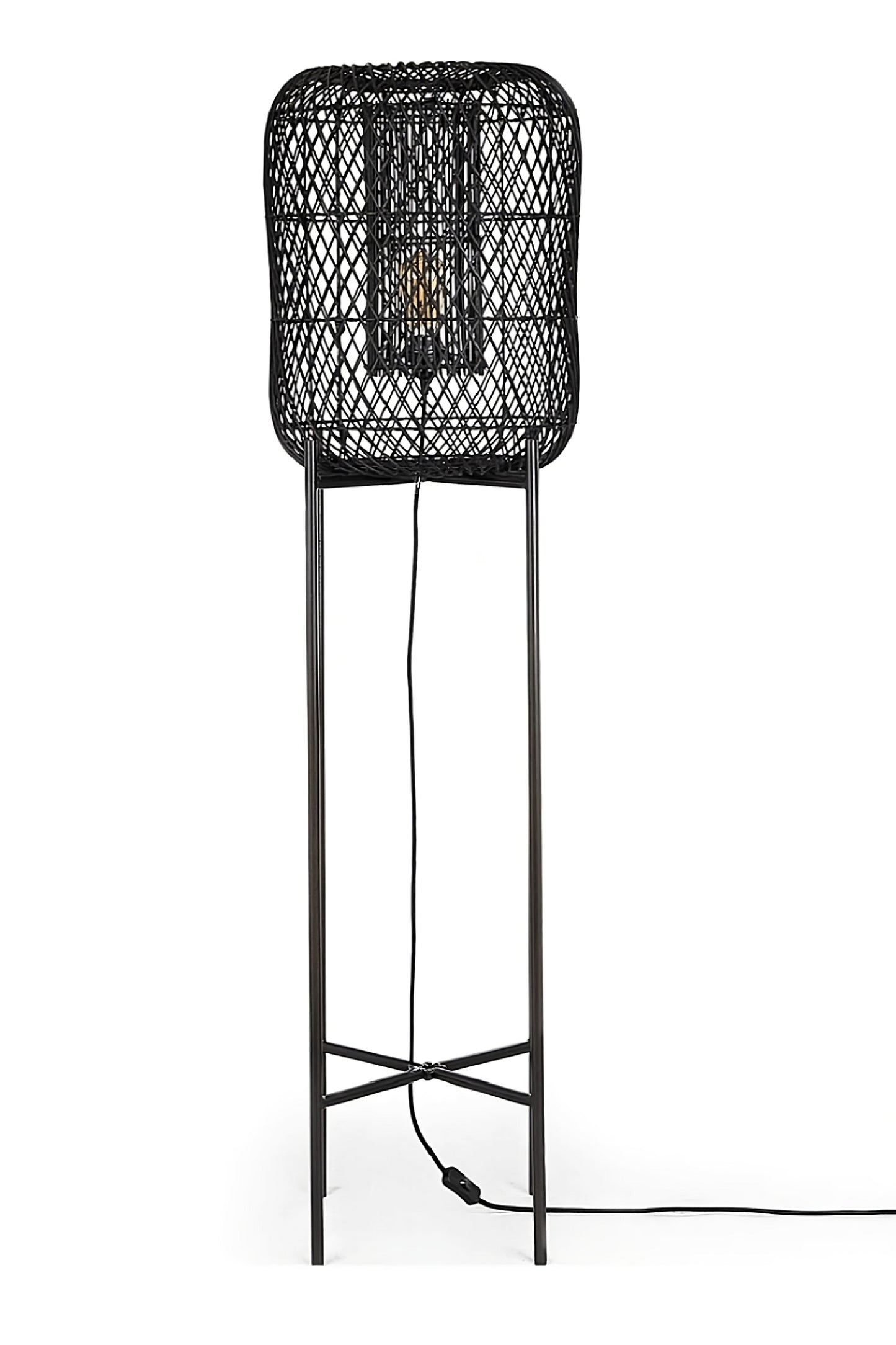 Metal Base Rattan Floor Lamp | dBodhi Nugget
