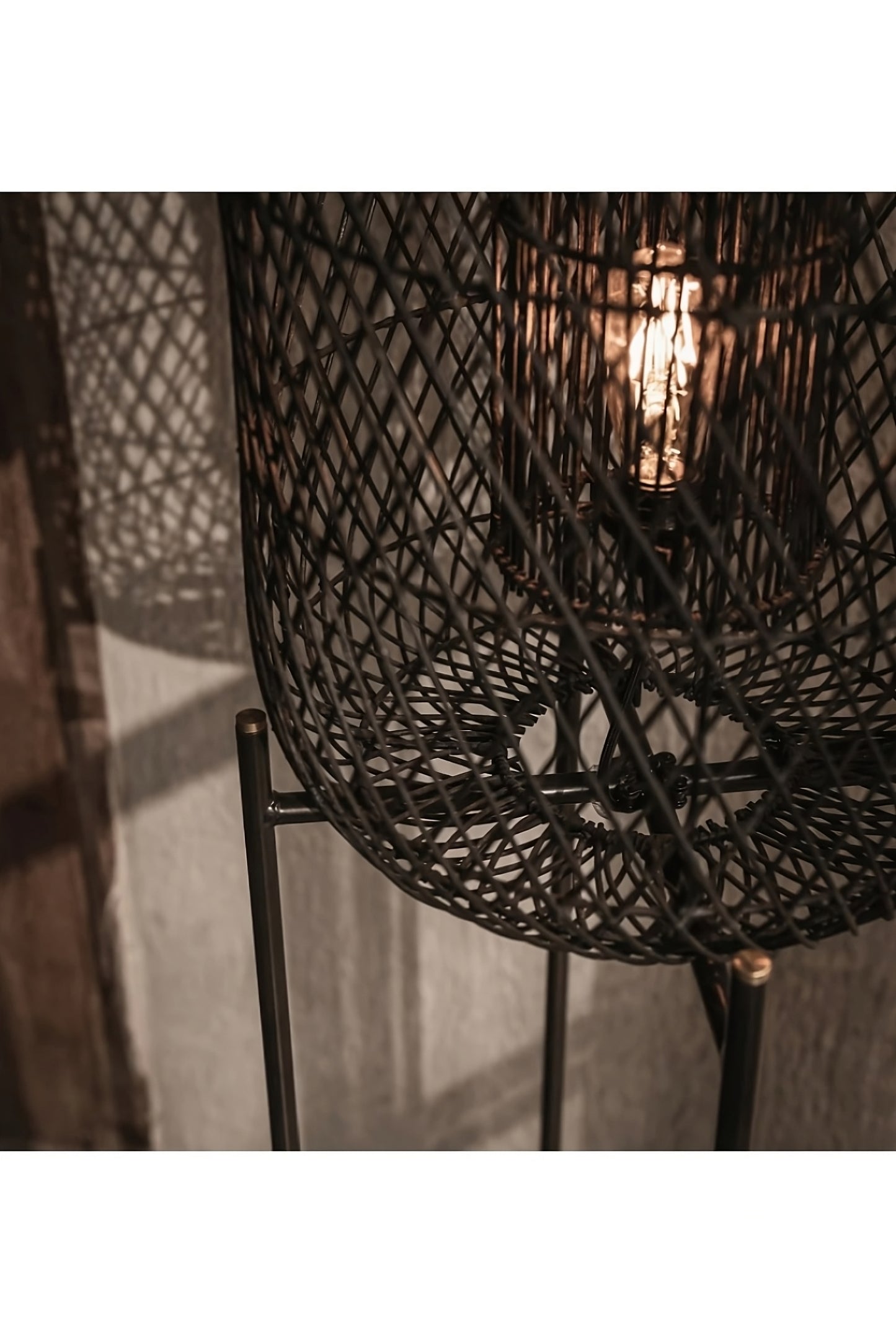 Metal Base Rattan Floor Lamp | dBodhi Nugget