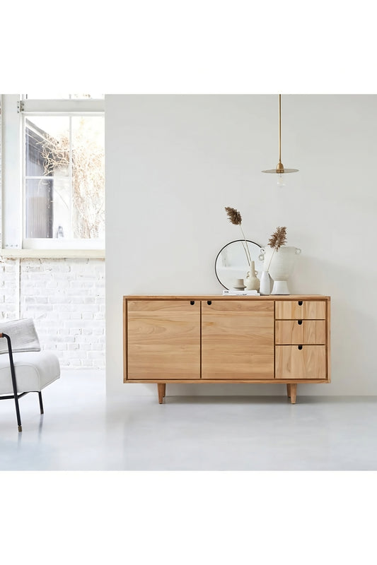 Minimalist Teak Sideboard | Tikamoon Jonak