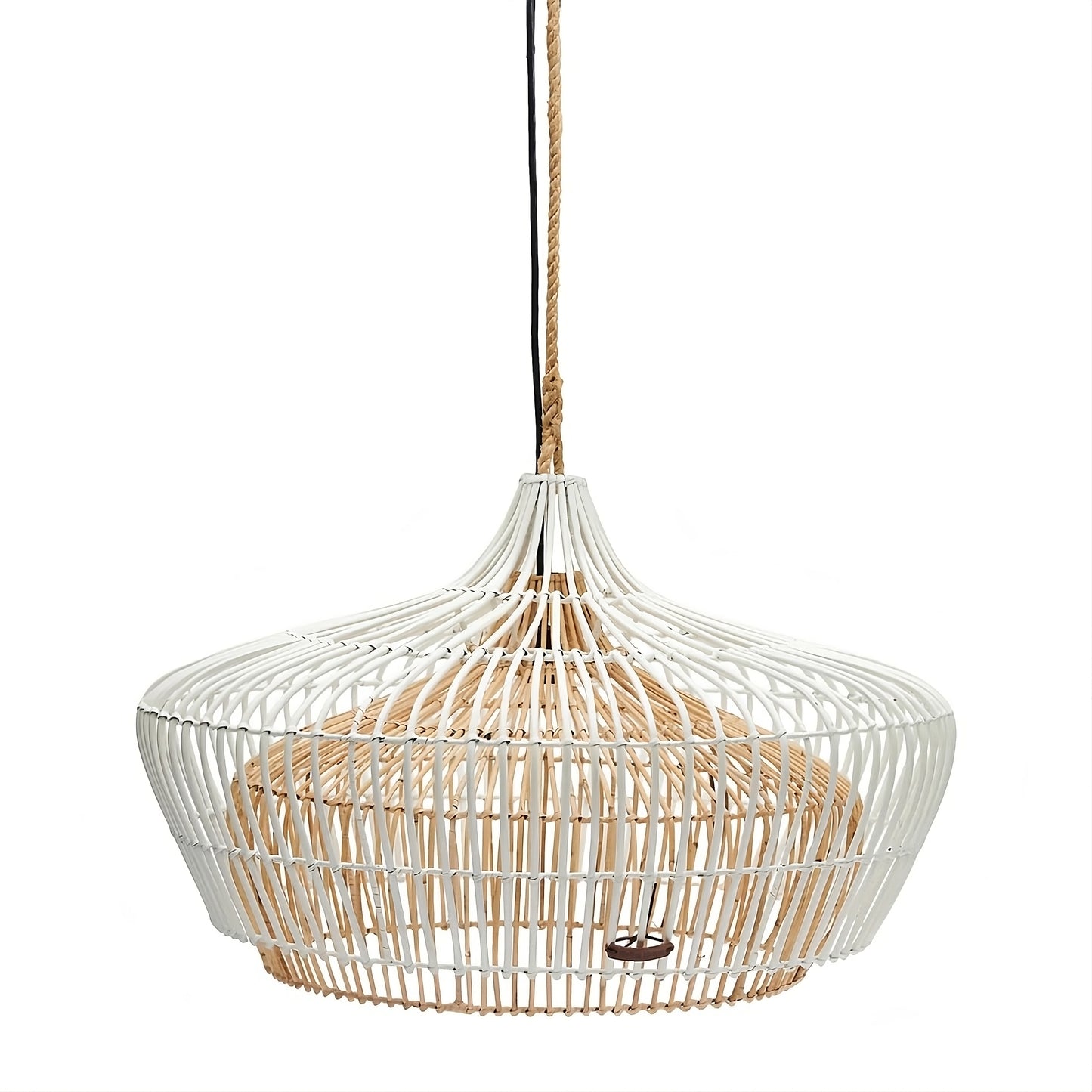 Modern Rattan Hanging Lamp | Rivièra Maison Rustic Double
