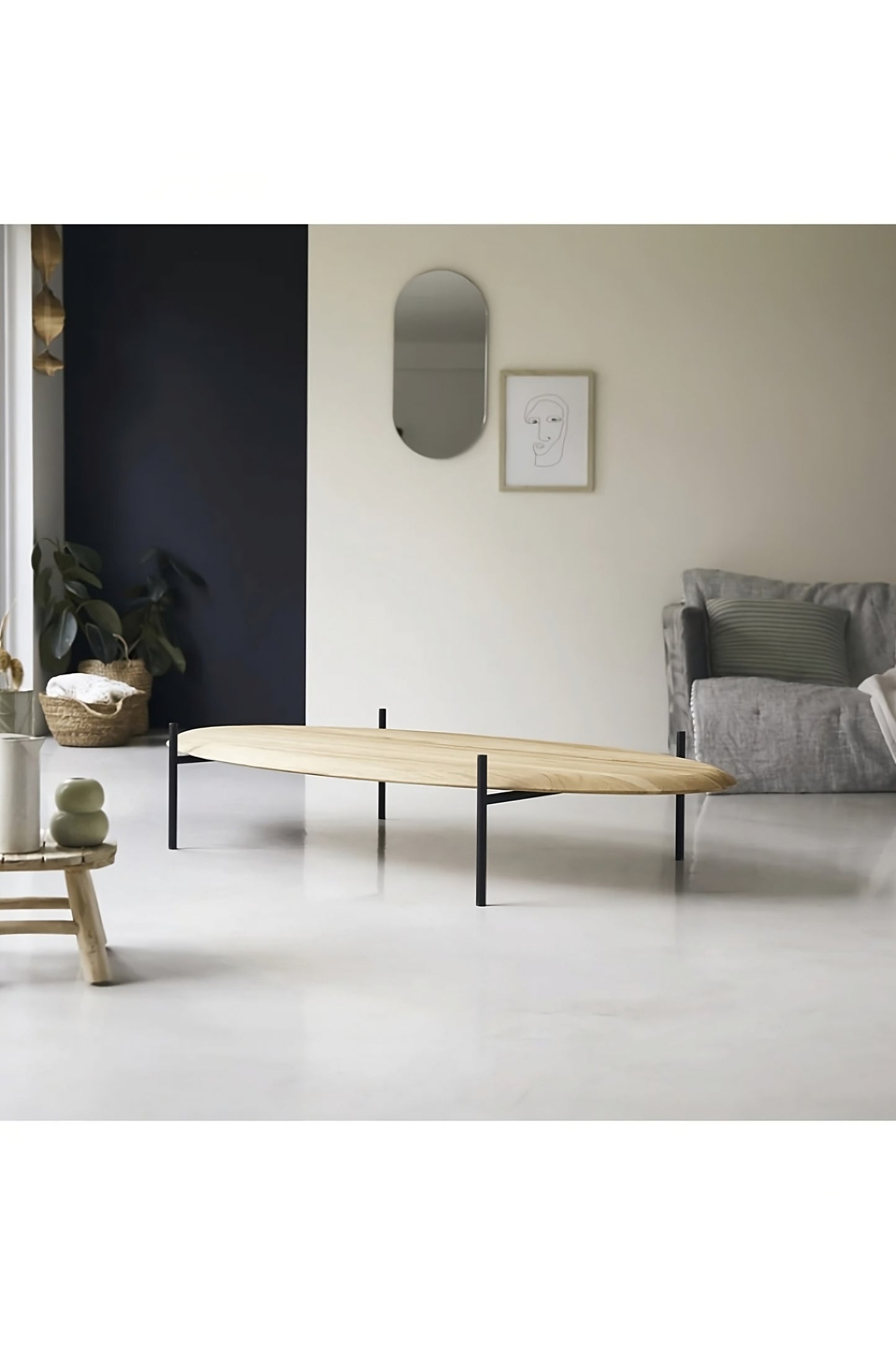 Modern Teak Coffee Table | Tikamoon Honorine