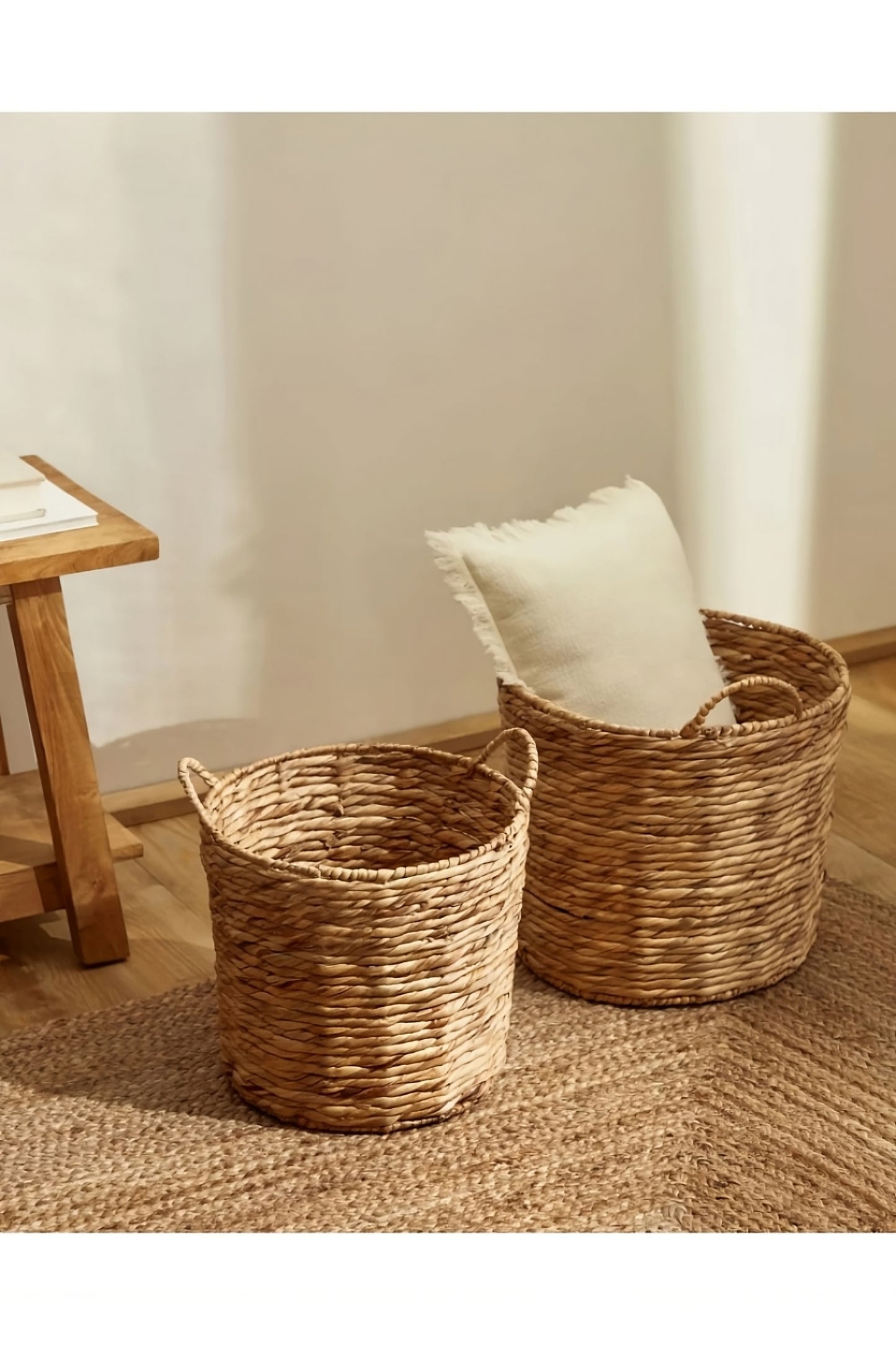 Set Keranjang Serat Alami (2) | Tiang La Forma 