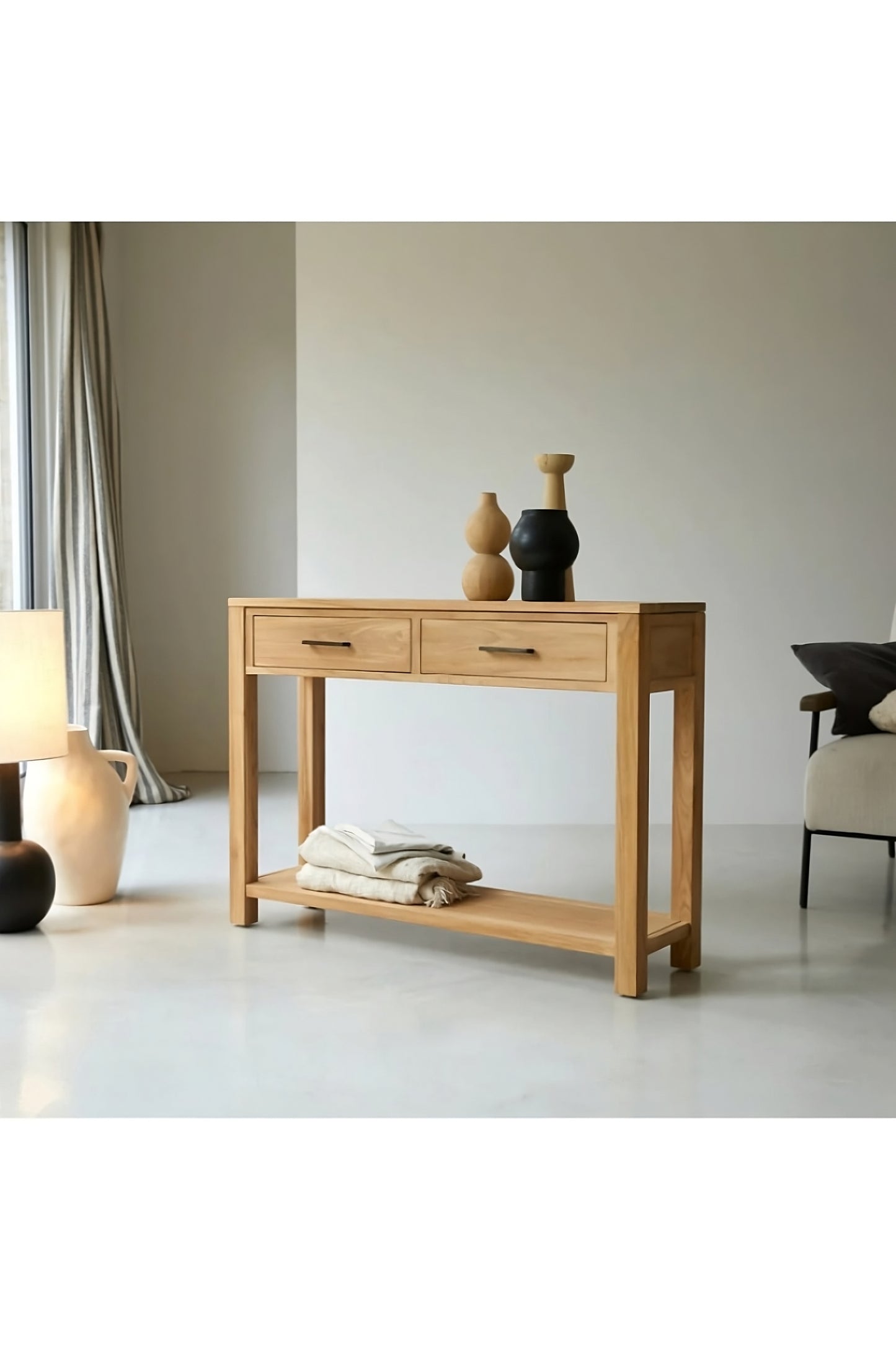 Natural Teak Console Table | Tikamoon Maë