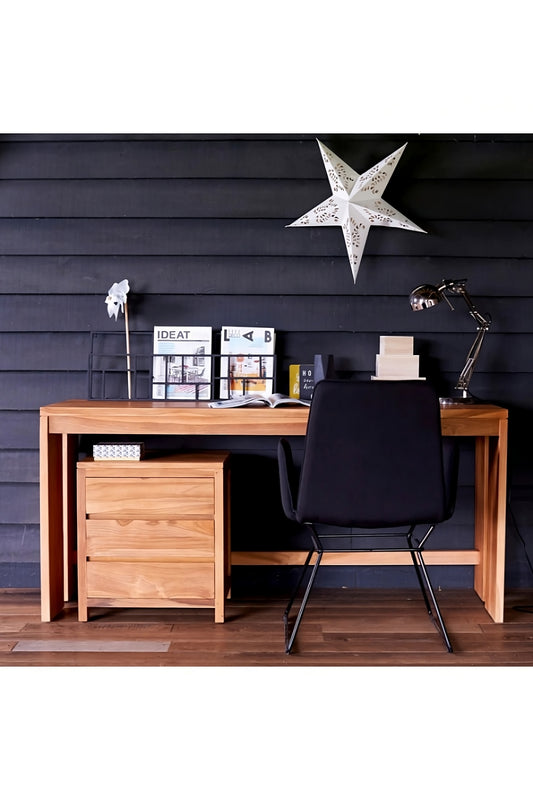 Natural Teak Modern Desk | Tikamoon Eden