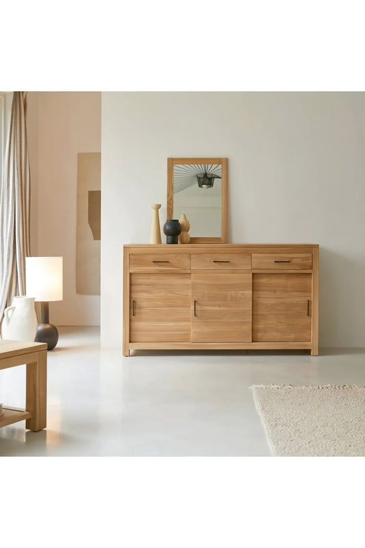Natural Teak Modern Sideboard | Tikamoon Maë