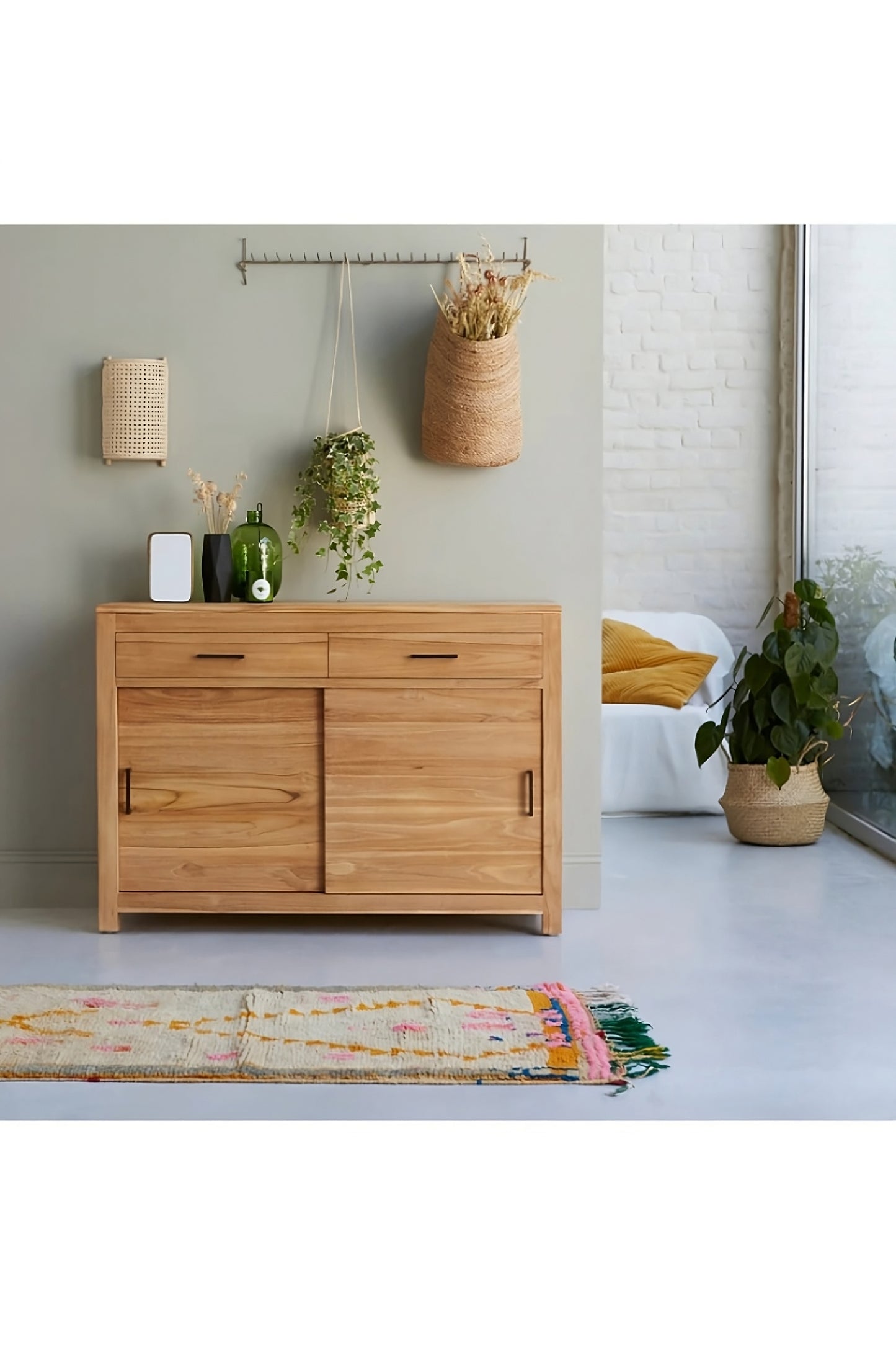 Natural Teak Modern Sideboard | Tikamoon Maë