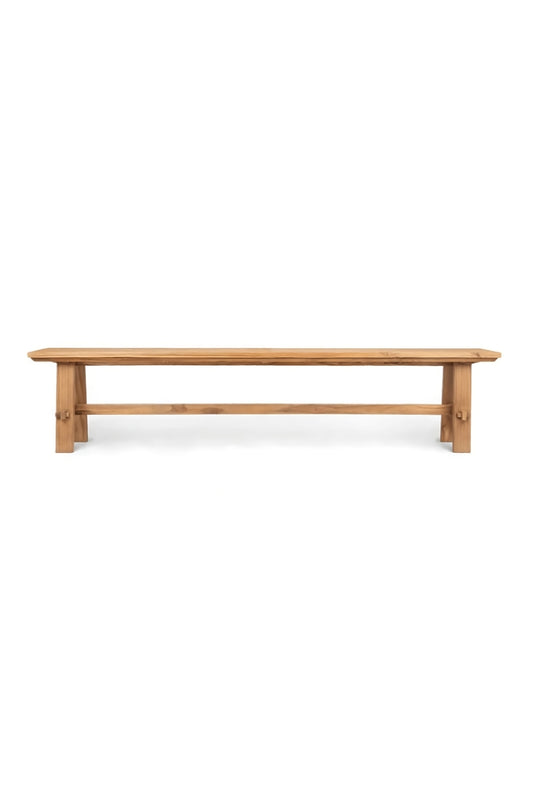 Natural Teak Wood Side Bench | dBodhi Artisan